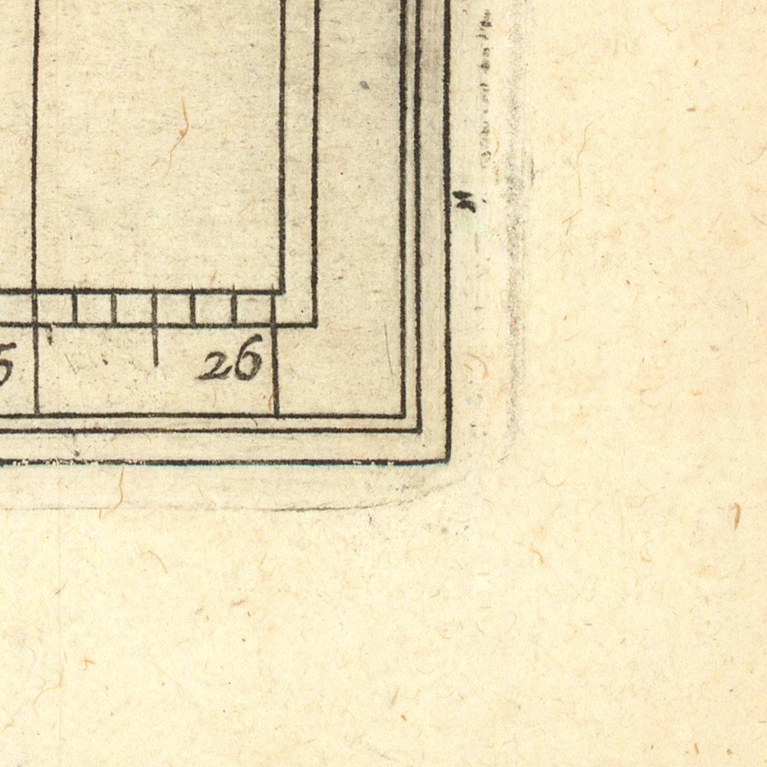 detail of the map from the bottom right corner