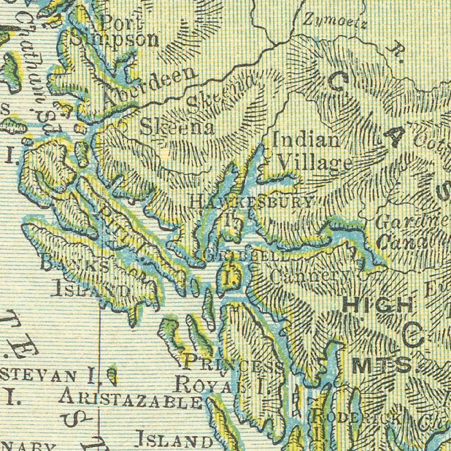 detail of the map from the centre 
