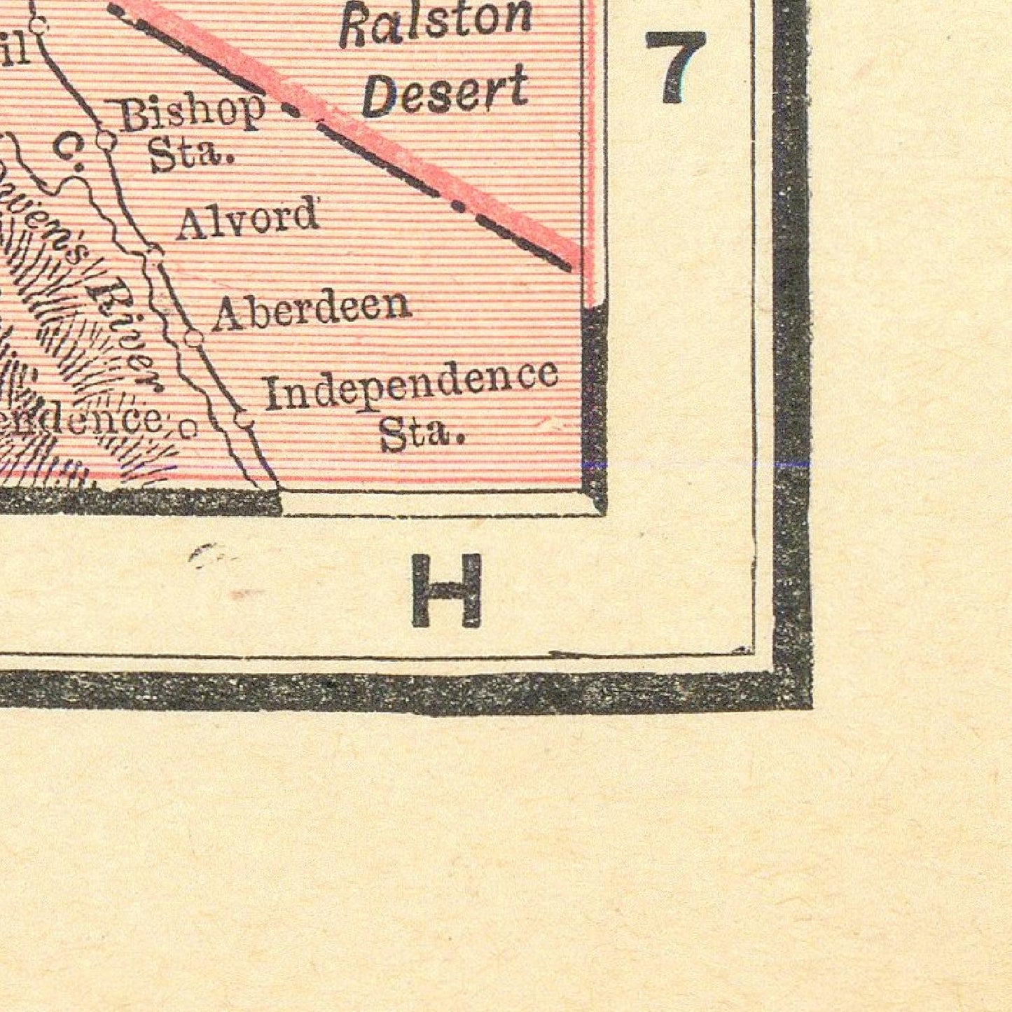 detail of the map from the bottom right corner
