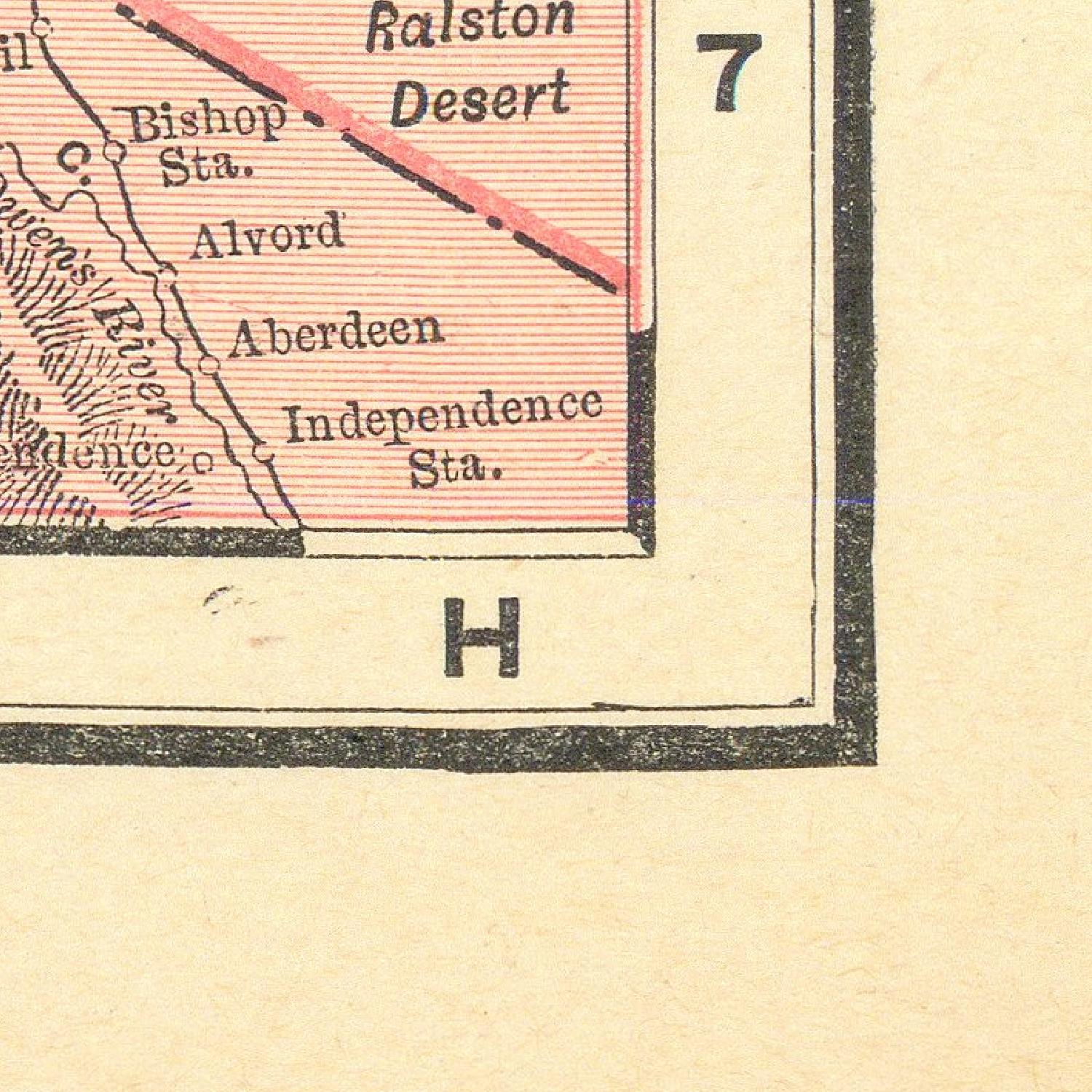 detail of the map from the bottom right corner

