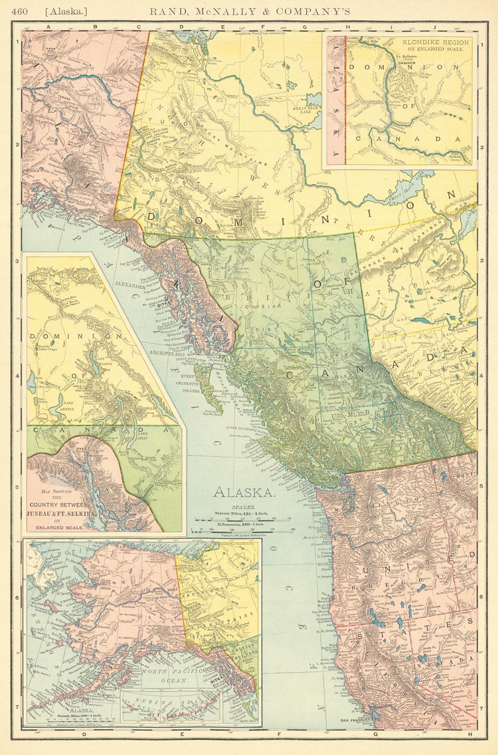 presentation of the map reproduction without a frame
