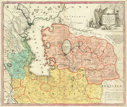 presentation of the map reproduction without a frame
