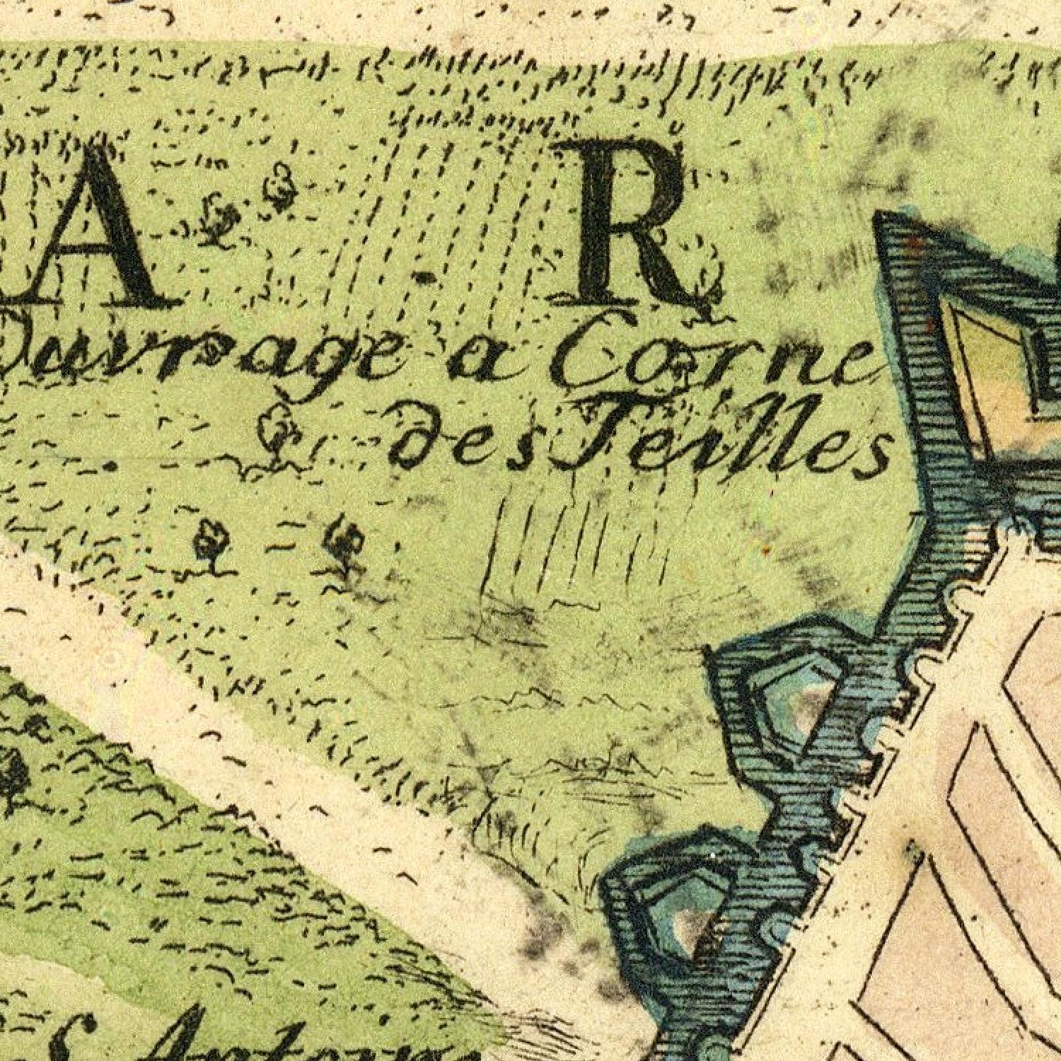detail of the map from the centre 
