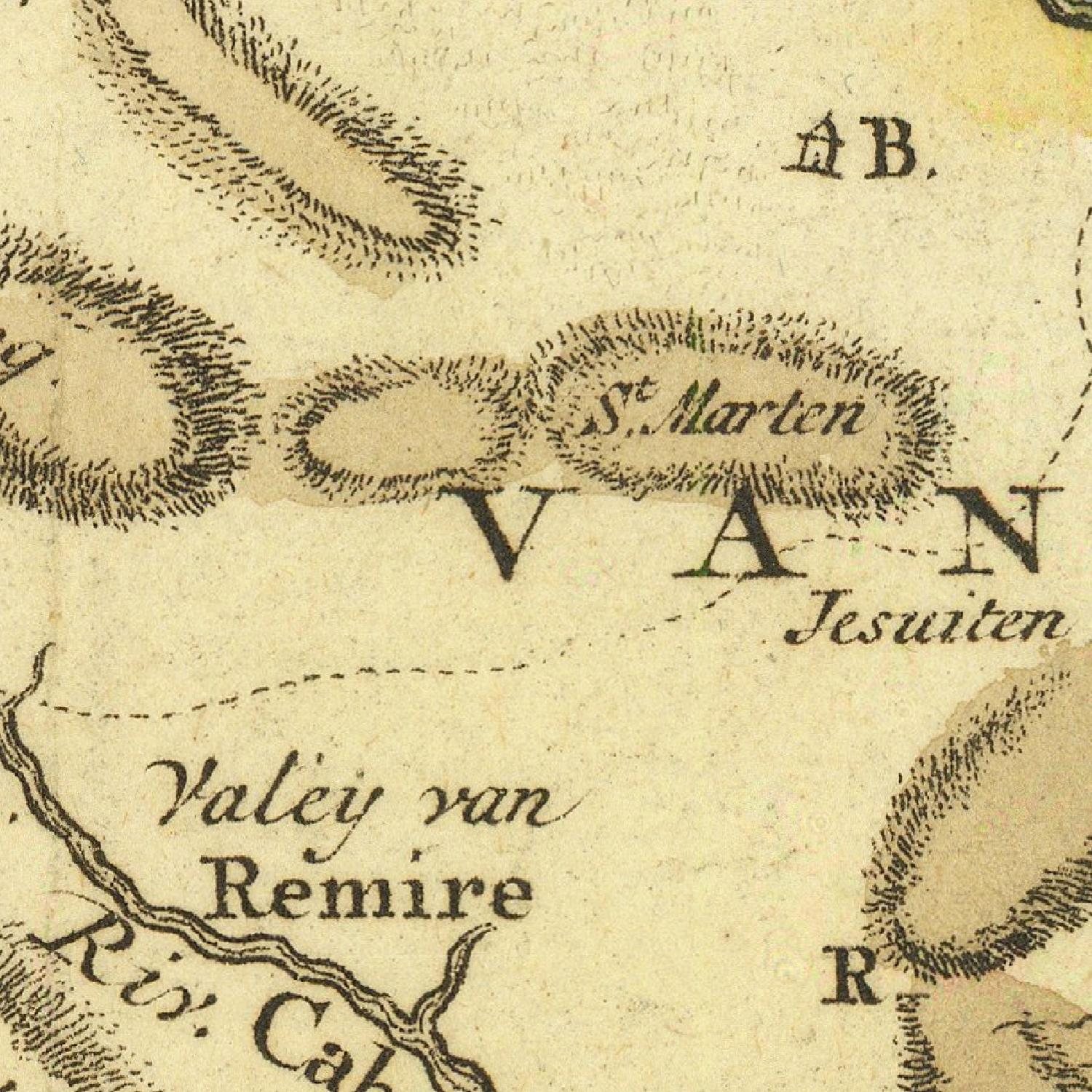 detail of the map from the centre 
