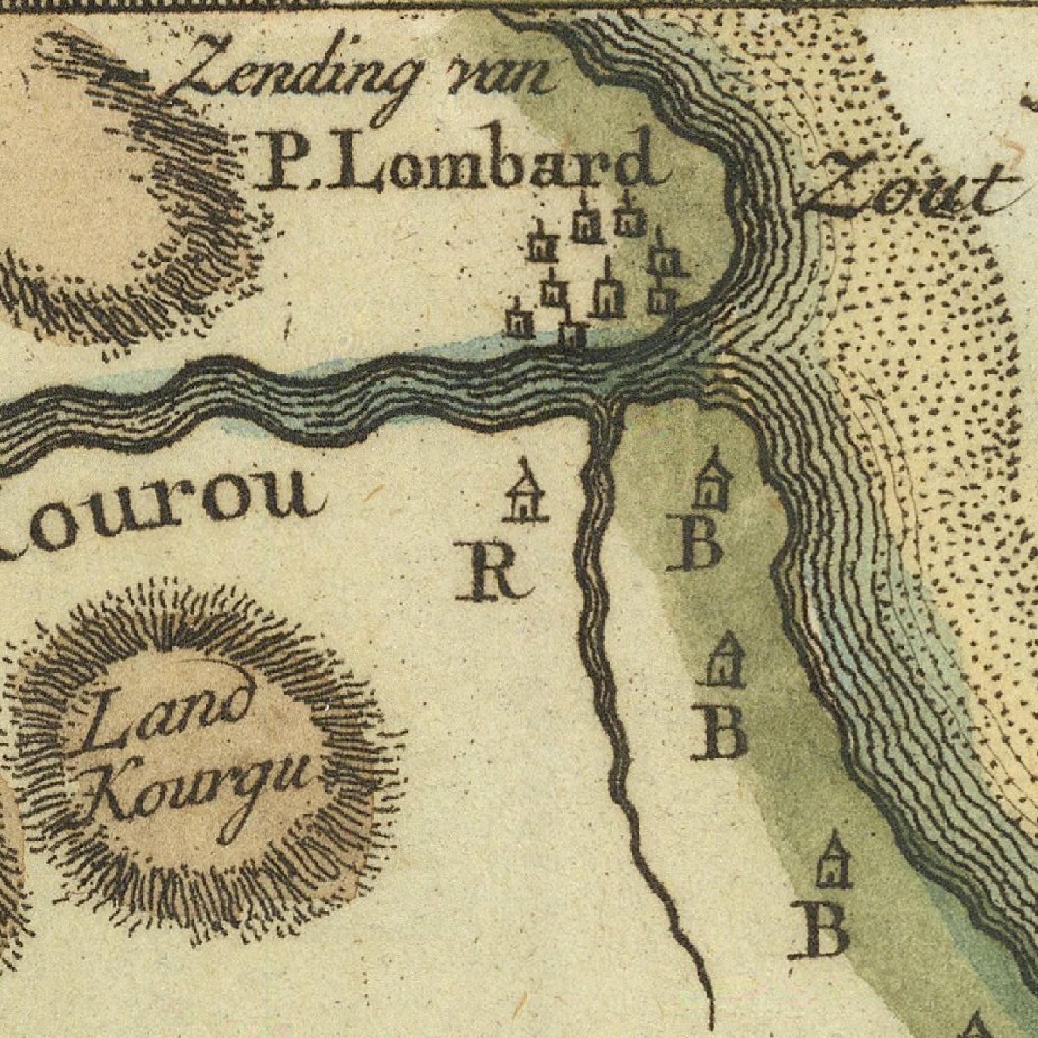 detail of the map from the centre left
