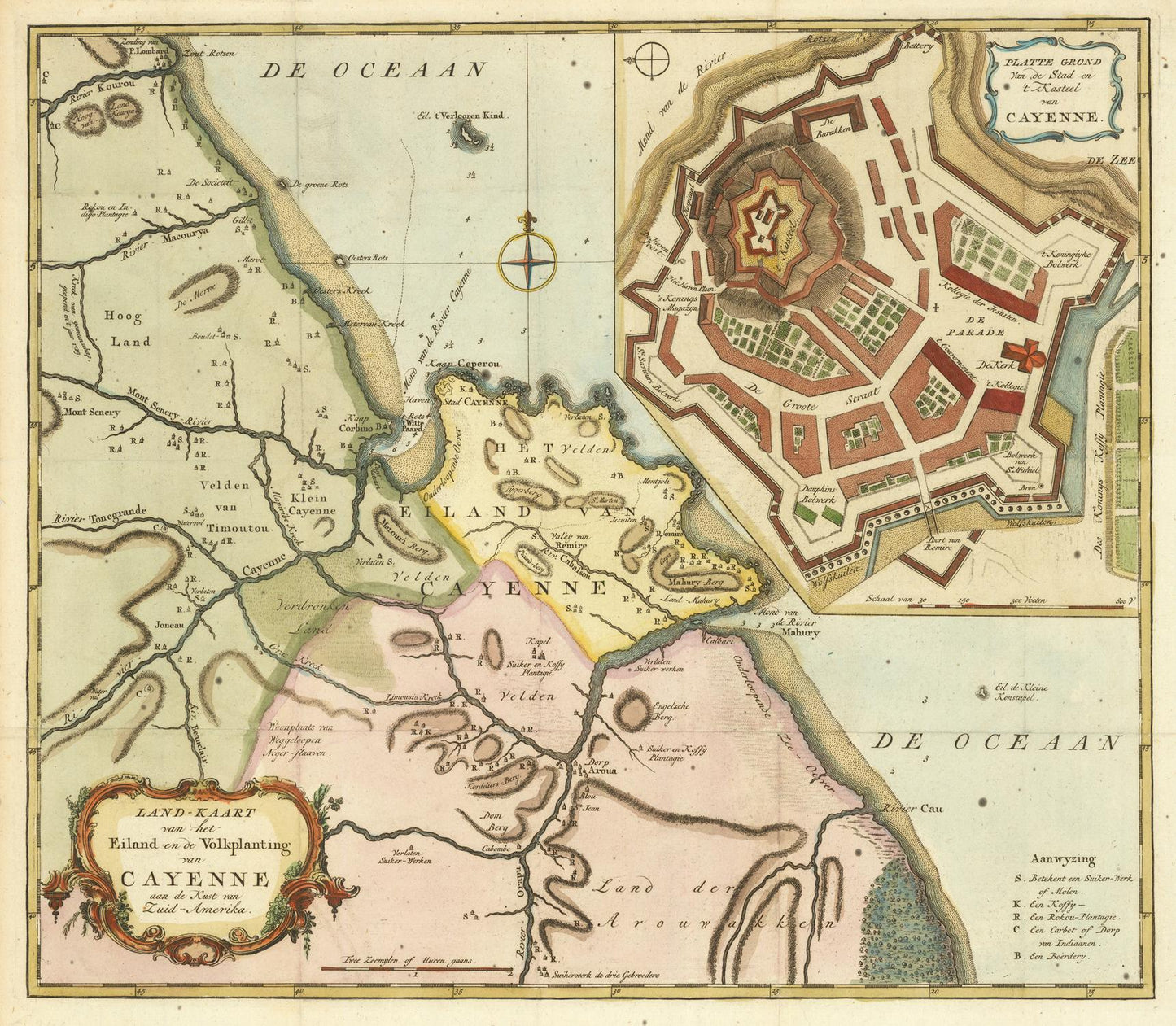 presentation of the map reproduction without a frame
