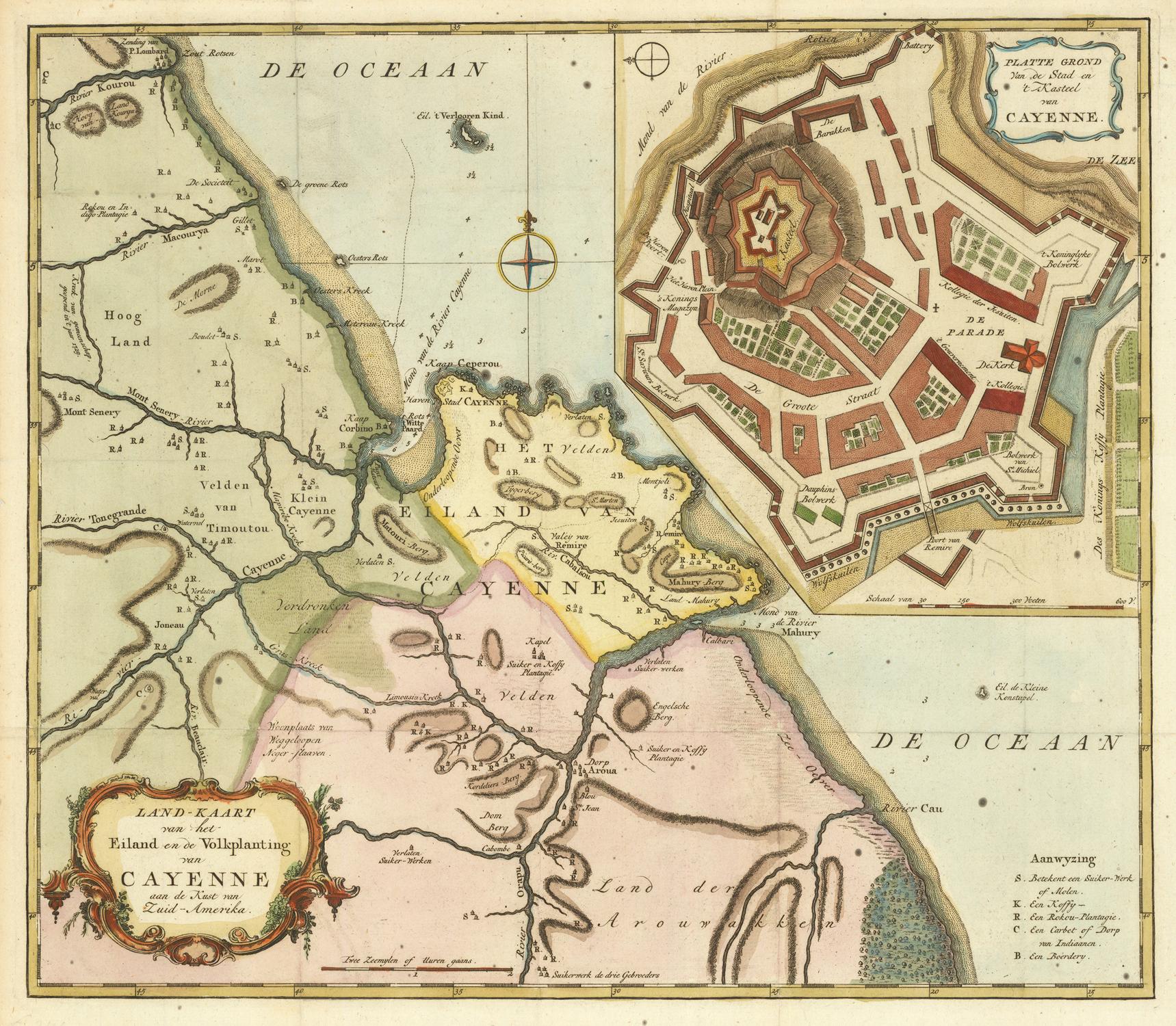 presentation of the map reproduction without a frame
