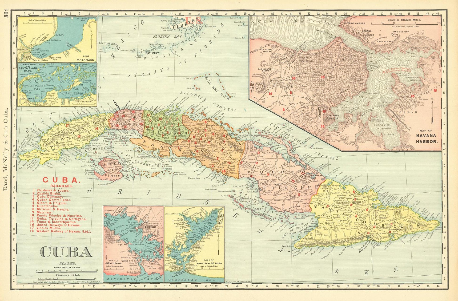 presentation of the map reproduction without a frame

