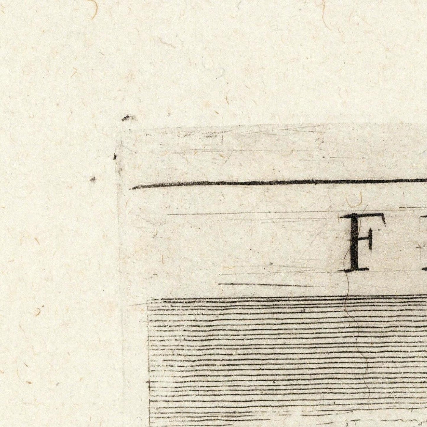 Close-up of a document with text and a line drawing on aged paper.