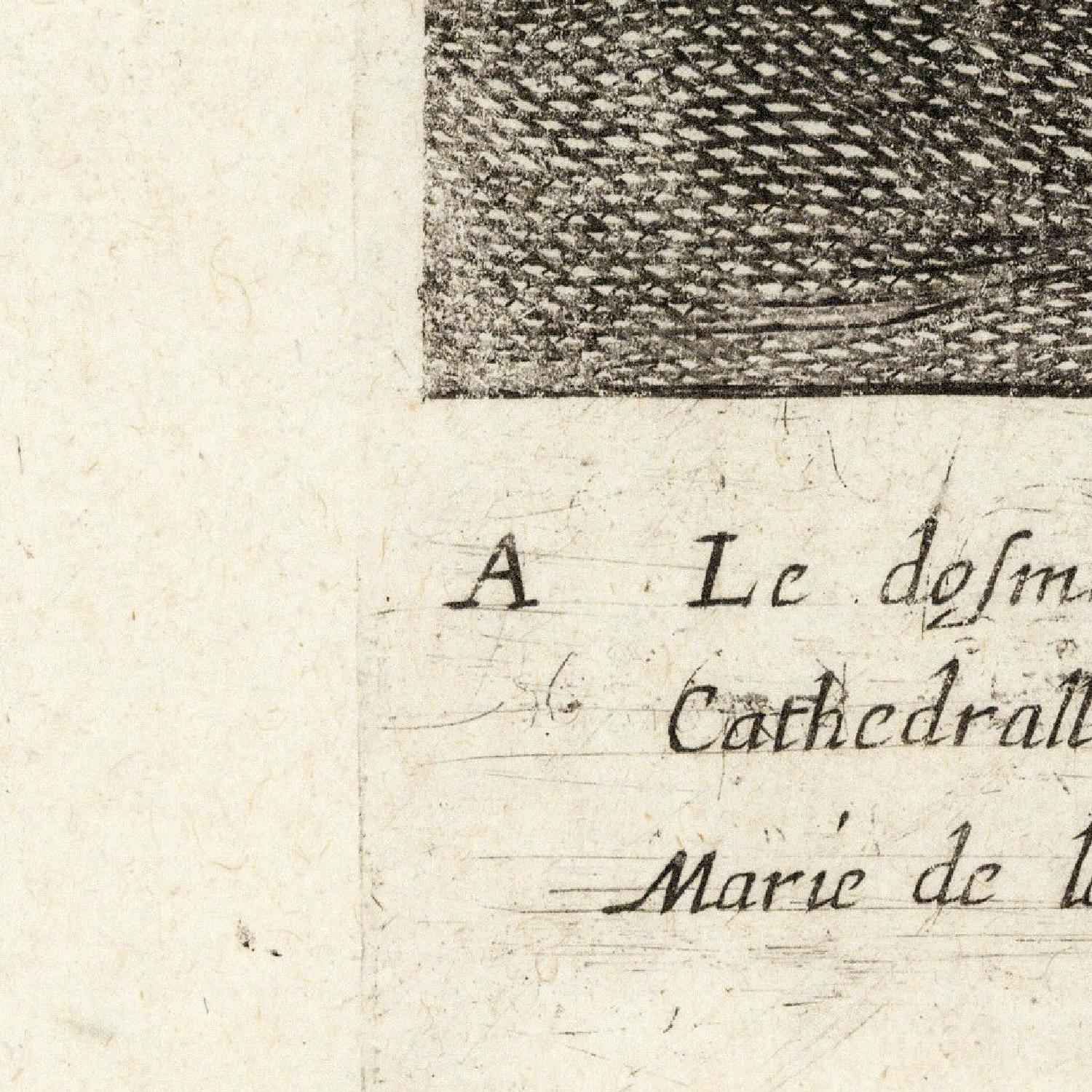Text on a textured surface with a small section of a drawing.