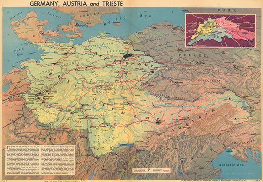 presentation of the map reproduction without a frame
