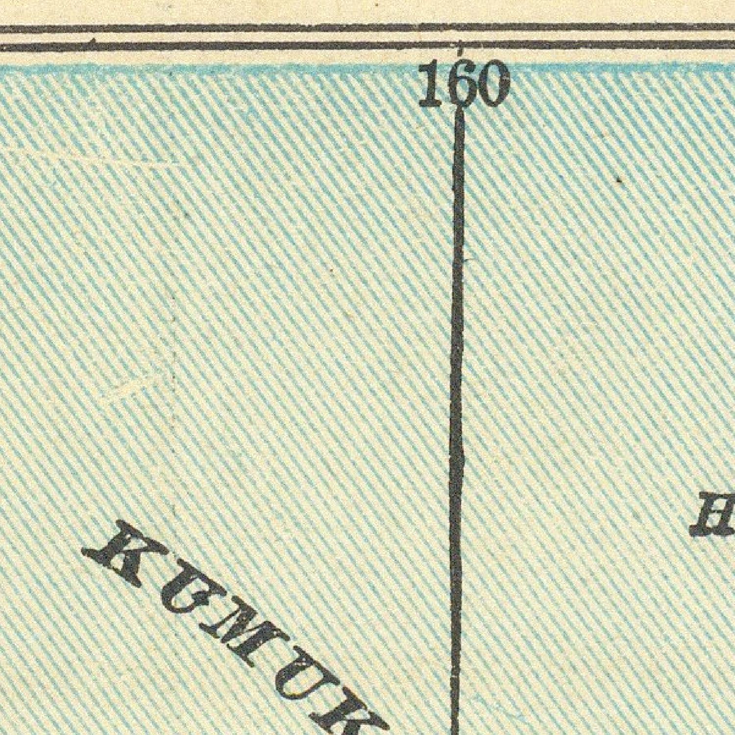 Map or chart with a vertical line and text on a patterned background