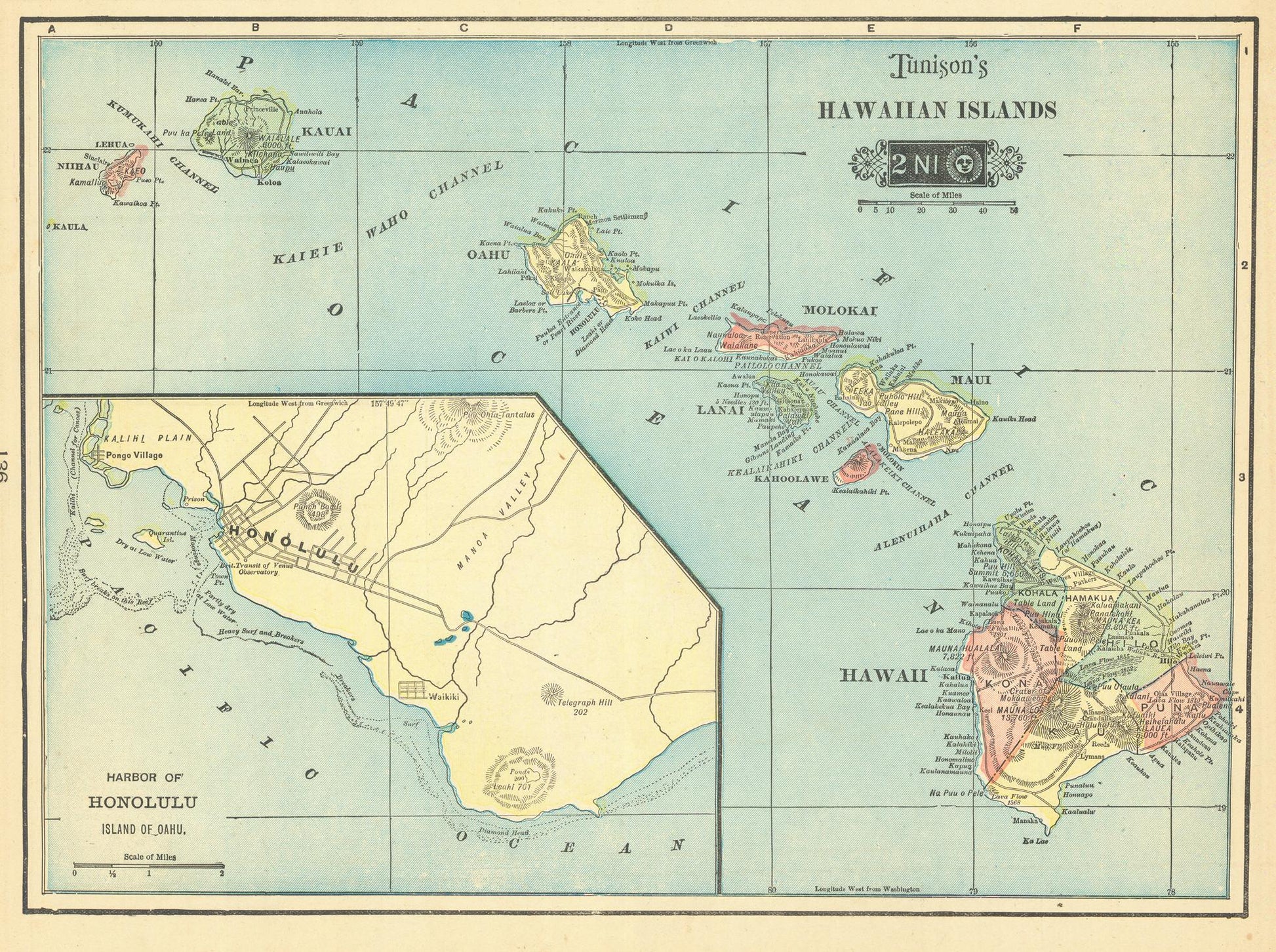 presentation of the map reproduction without a frame

