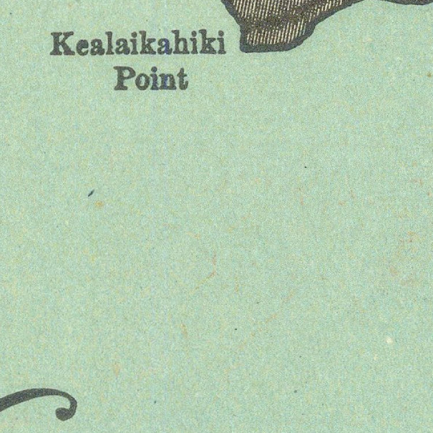 Text 'Kealaikahiki Point' on a textured green background