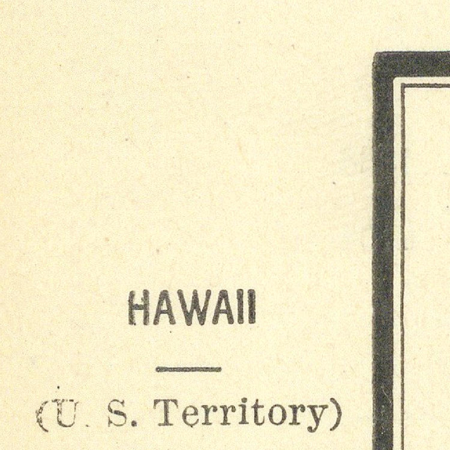 Text 'HAWAII (U. S. Territory)' on a beige background