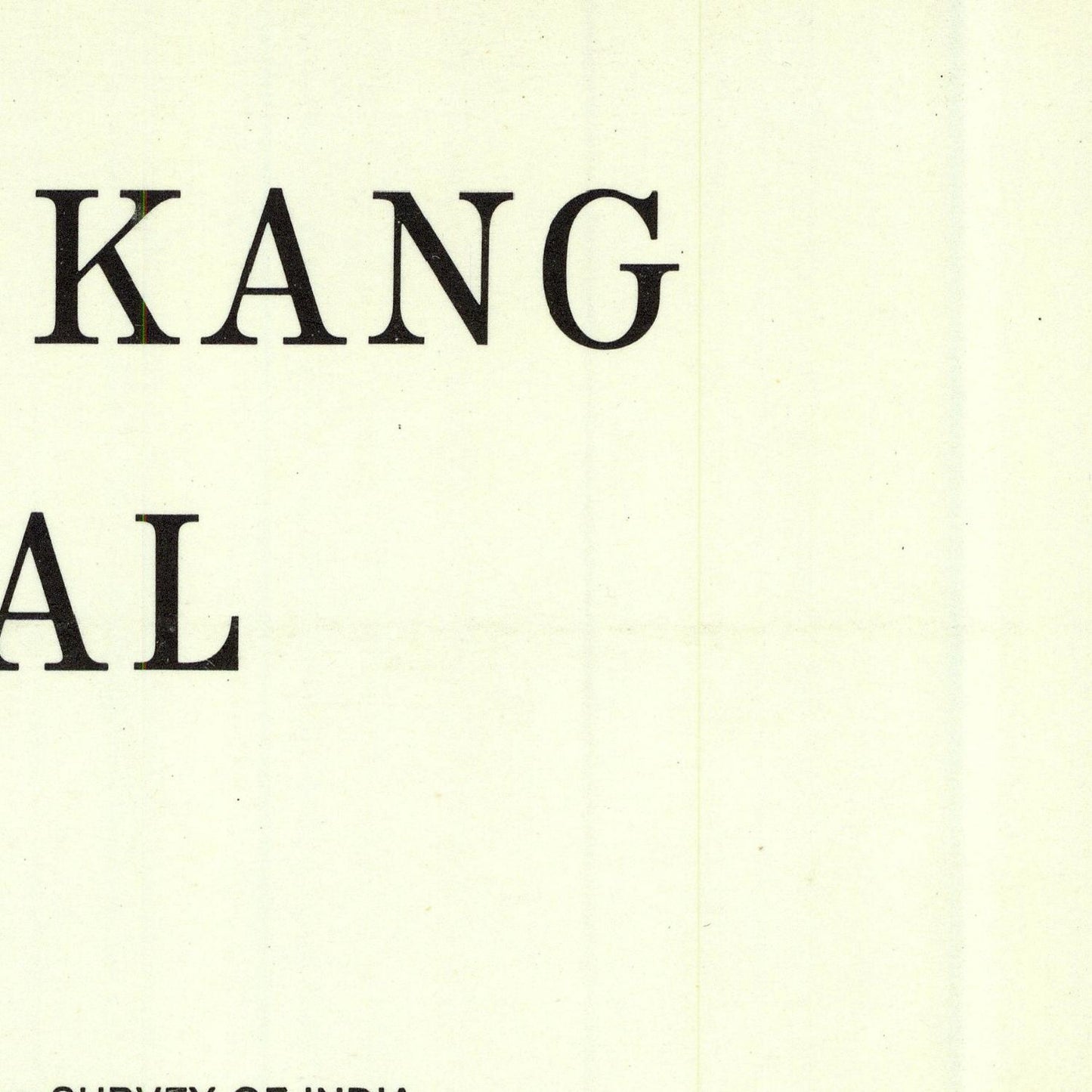 Text 'KANGAL' on a beige background with 'Survey of India' at the bottom.