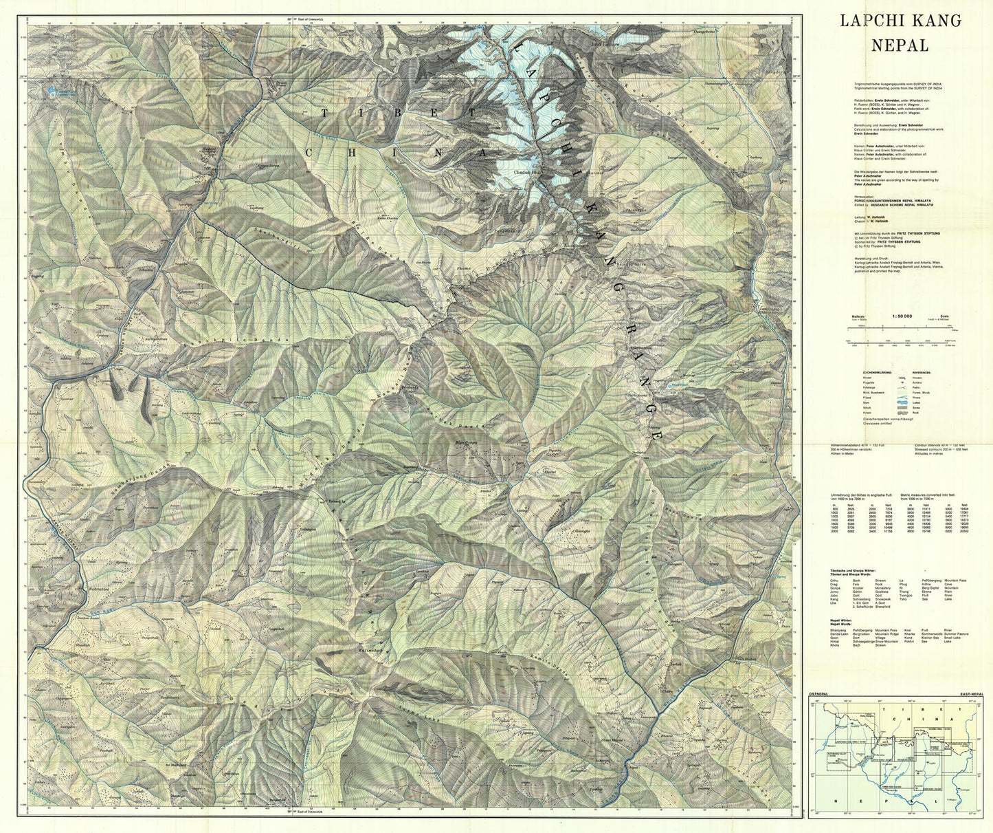 presentation of the map reproduction without a frame
