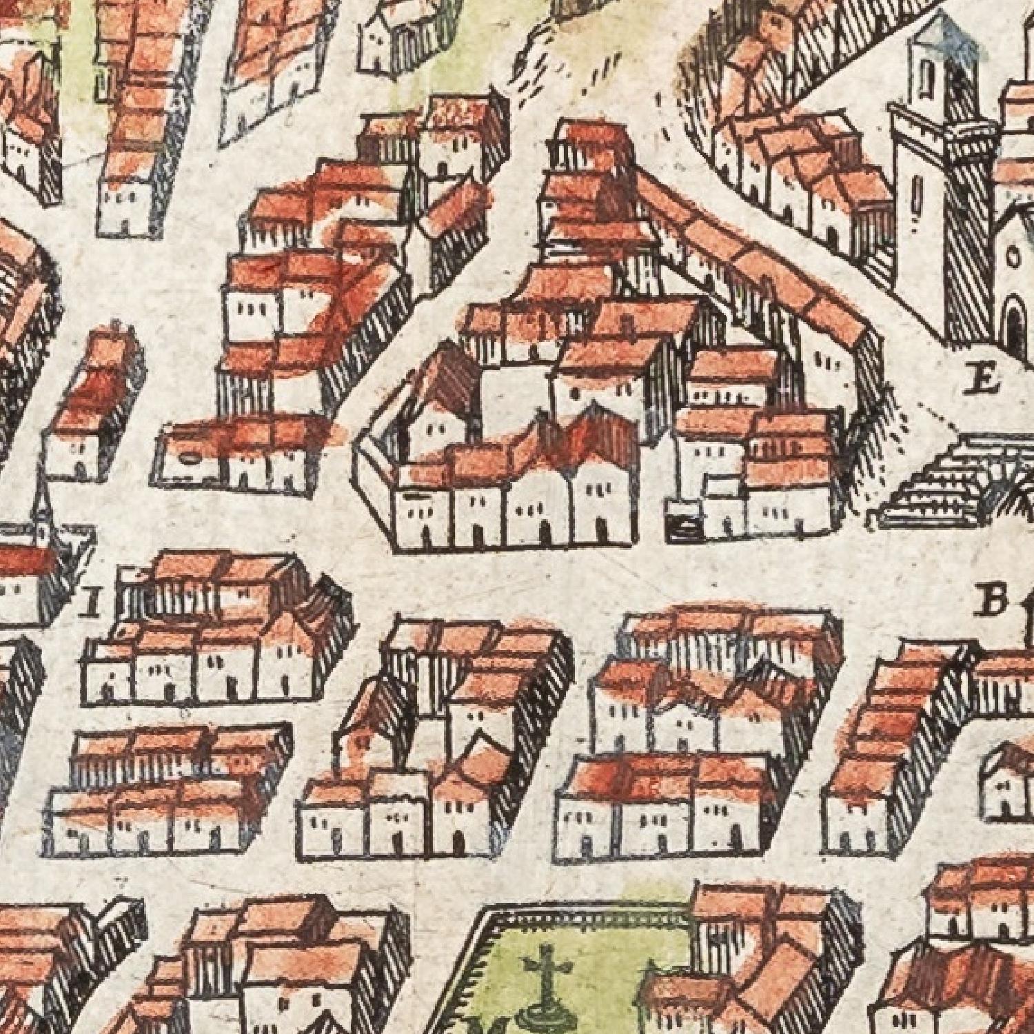 detail of the map from the centre 
