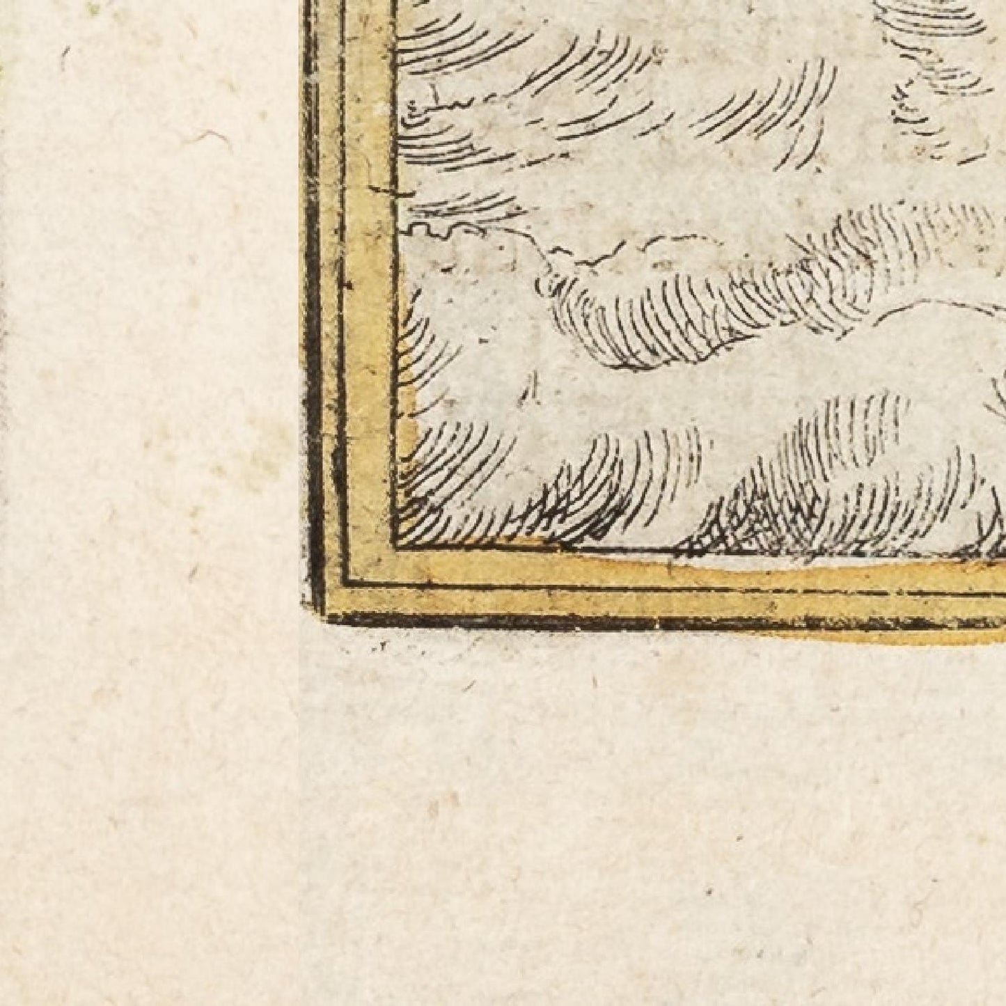 Corner of a textured paper with wavy pattern