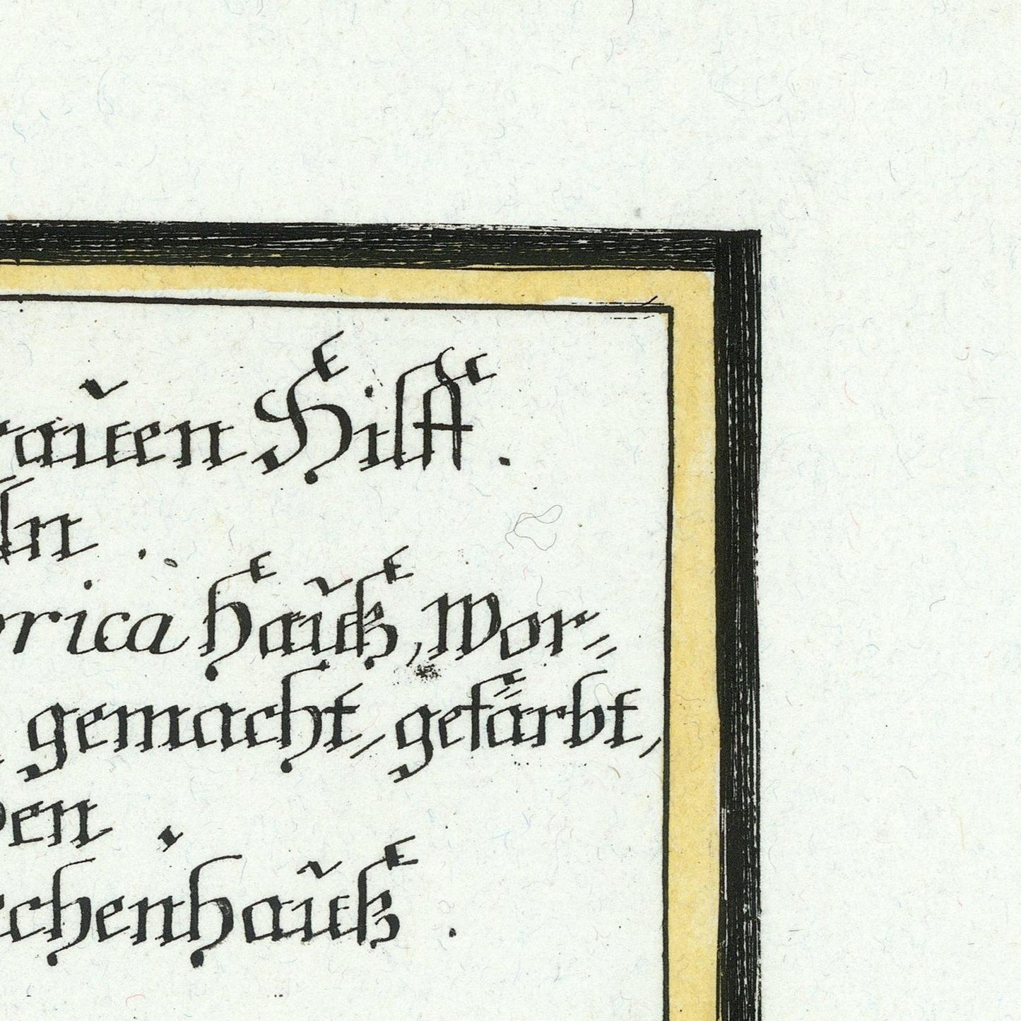 Close-up of a document with text in an old-fashioned font on a white background