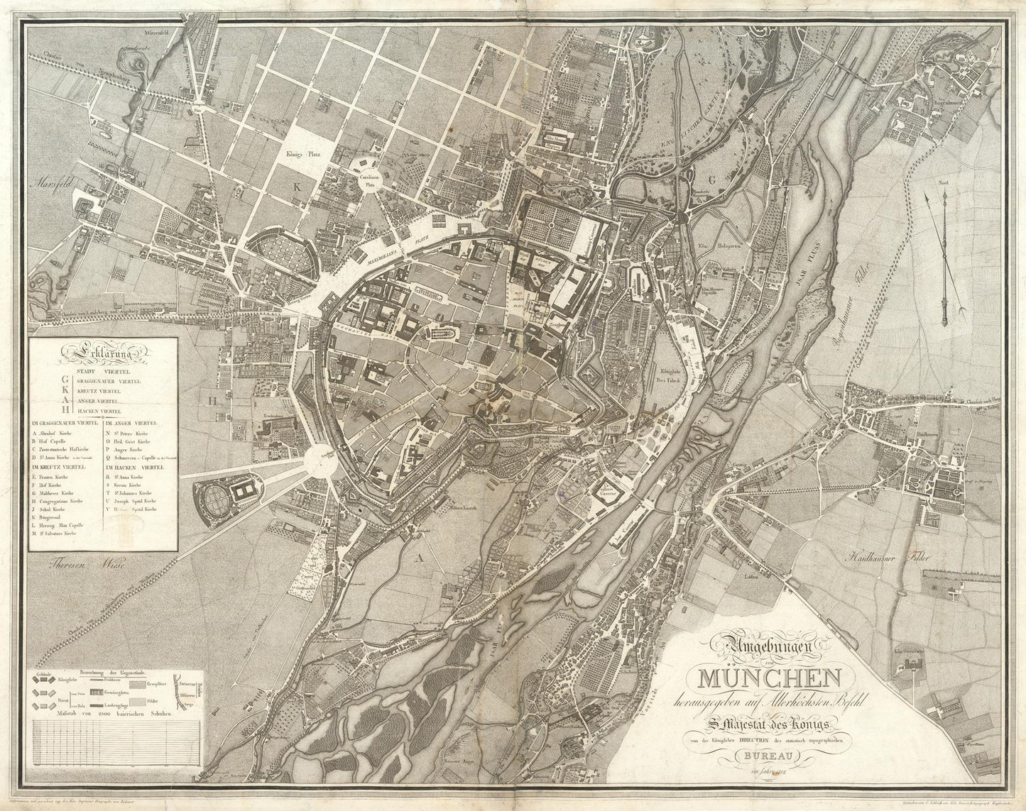 presentation of the map reproduction without a frame
