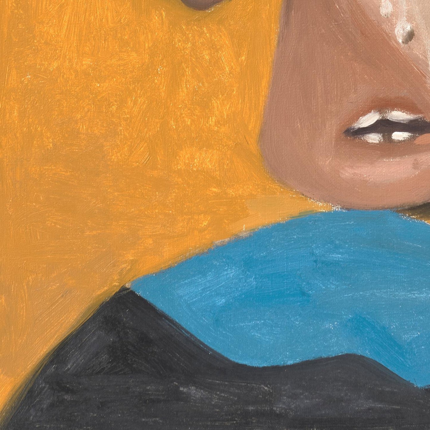 detail of the fine art reproduction from the bottom left corner
