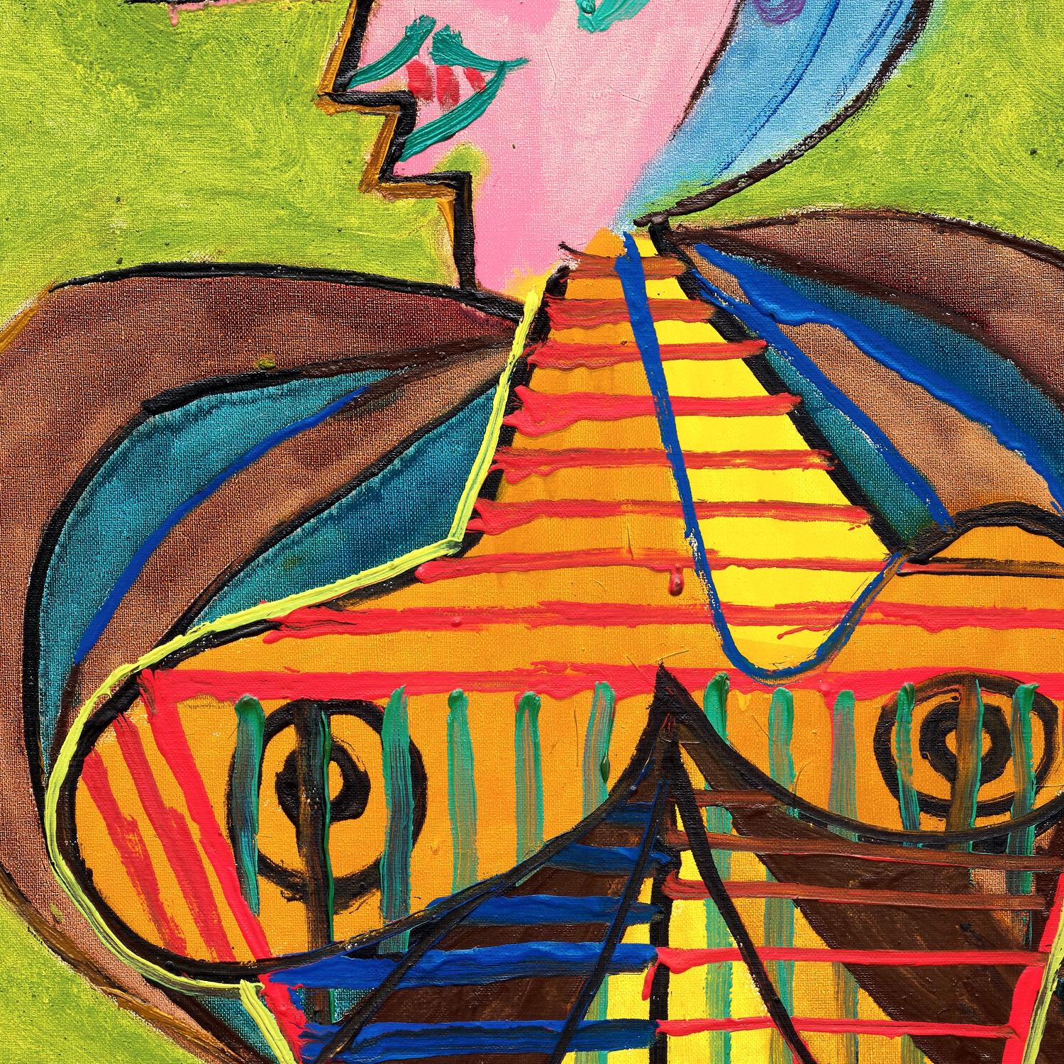 detail of the fine art reproduction from the centre 

