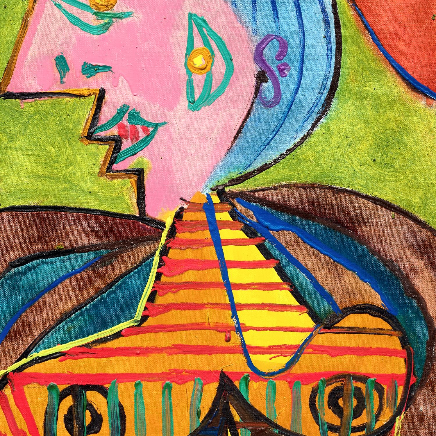 detail of the fine art reproduction from the top right corner
