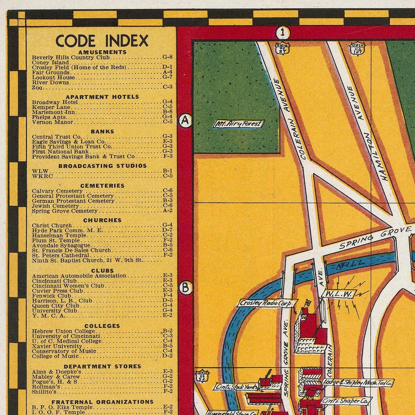 detail of the map from the top left corner
