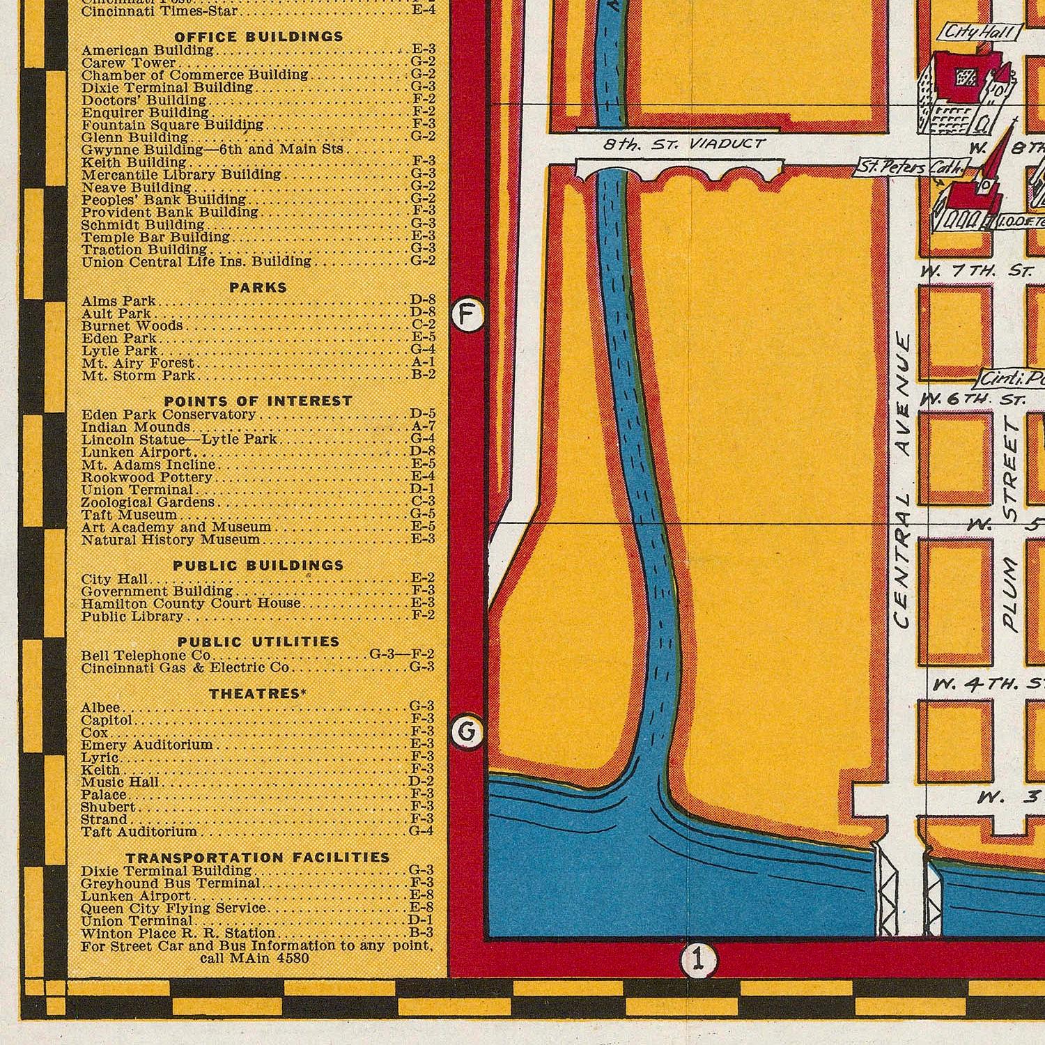 detail of the map from the bottom left corner
