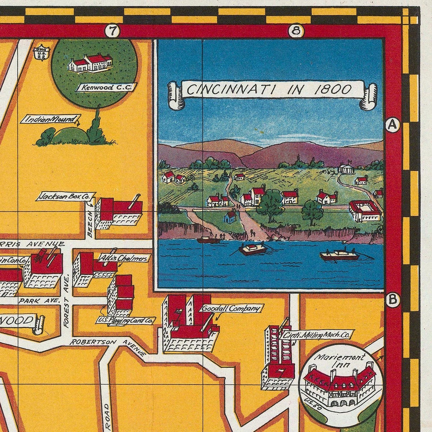 detail of the map from the top right corner
