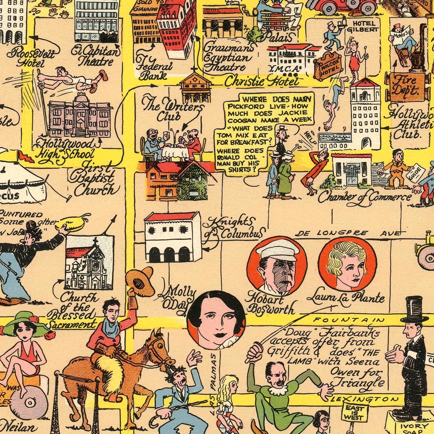 detail of the map from the centre 
