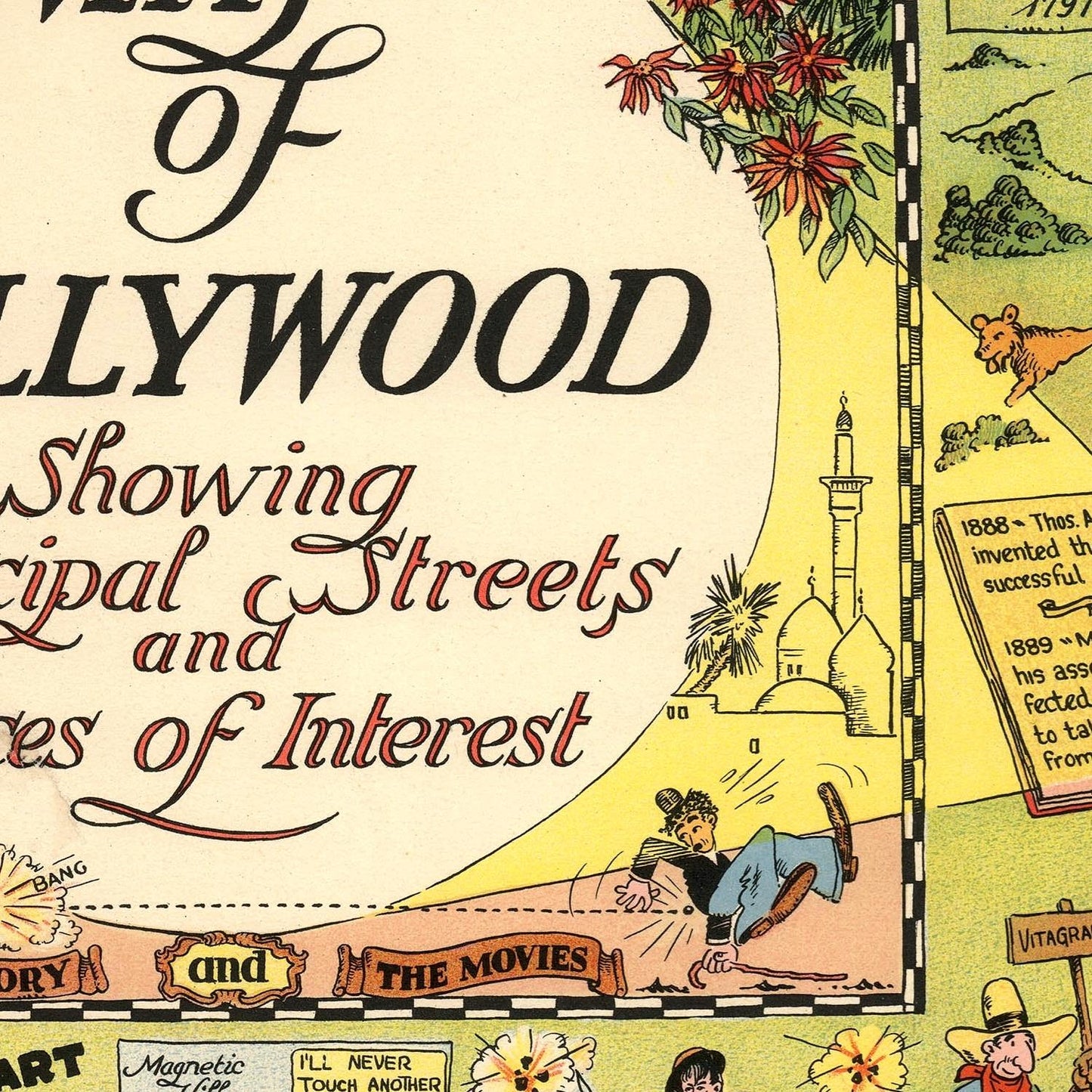 detail of the map from the centre left
