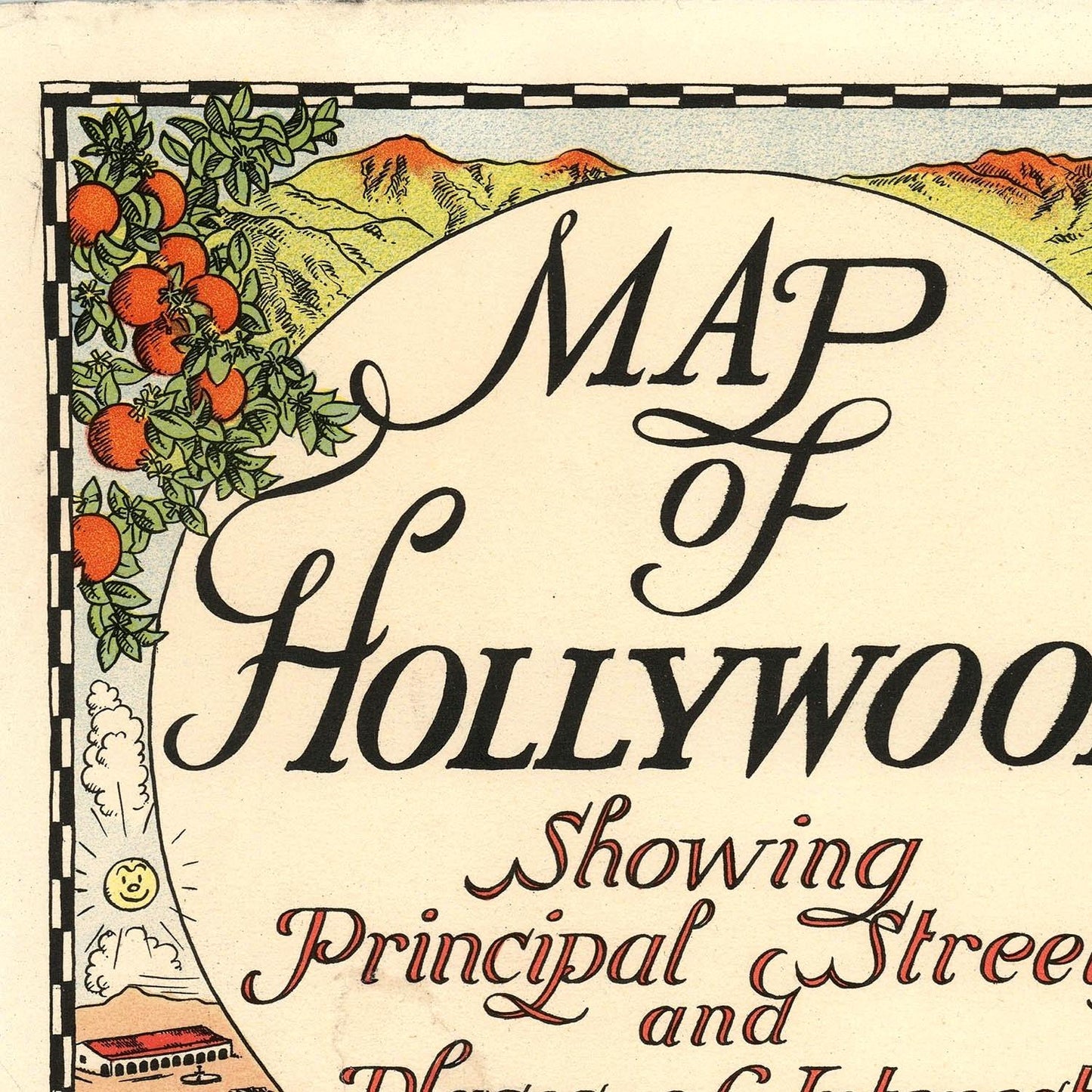 detail of the map from the top left corner
