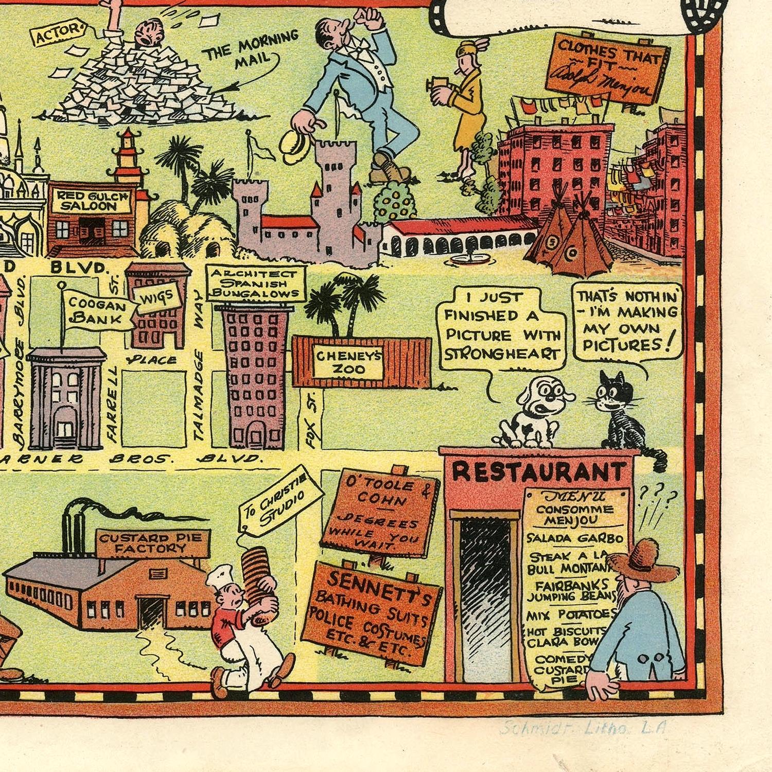 detail of the map from the bottom right corner
