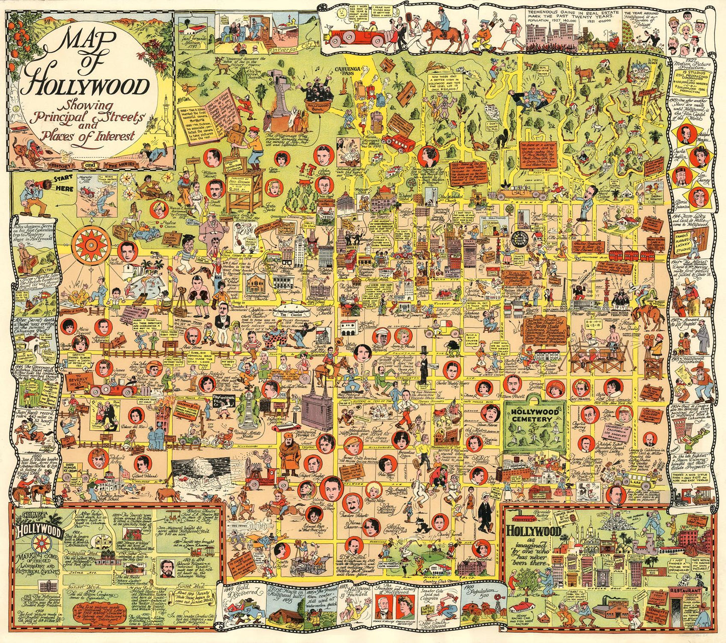 presentation of the map reproduction without a frame
