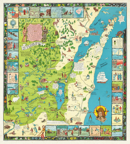 presentation of the map reproduction without a frame
