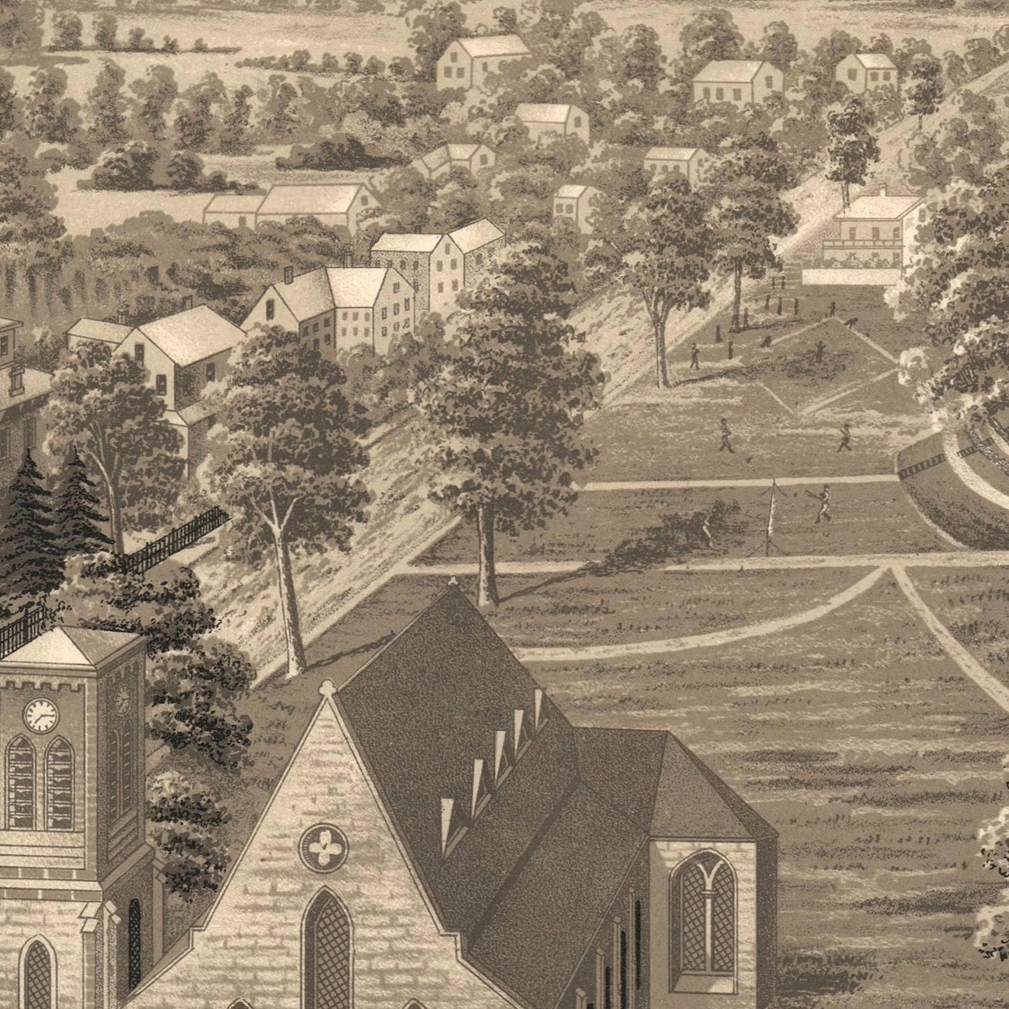 detail of the engraving reproduction from the centre 
