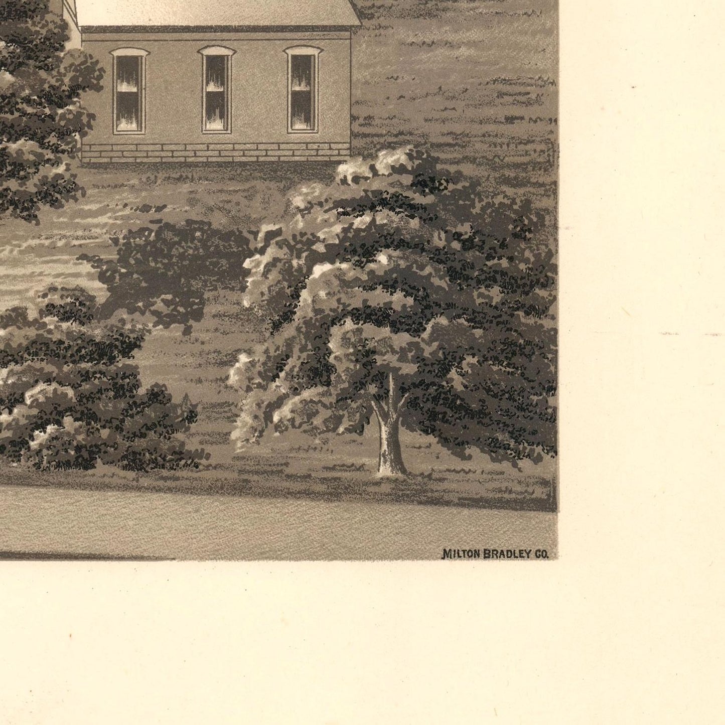 detail of the engraving reproduction from the bottom right corner
