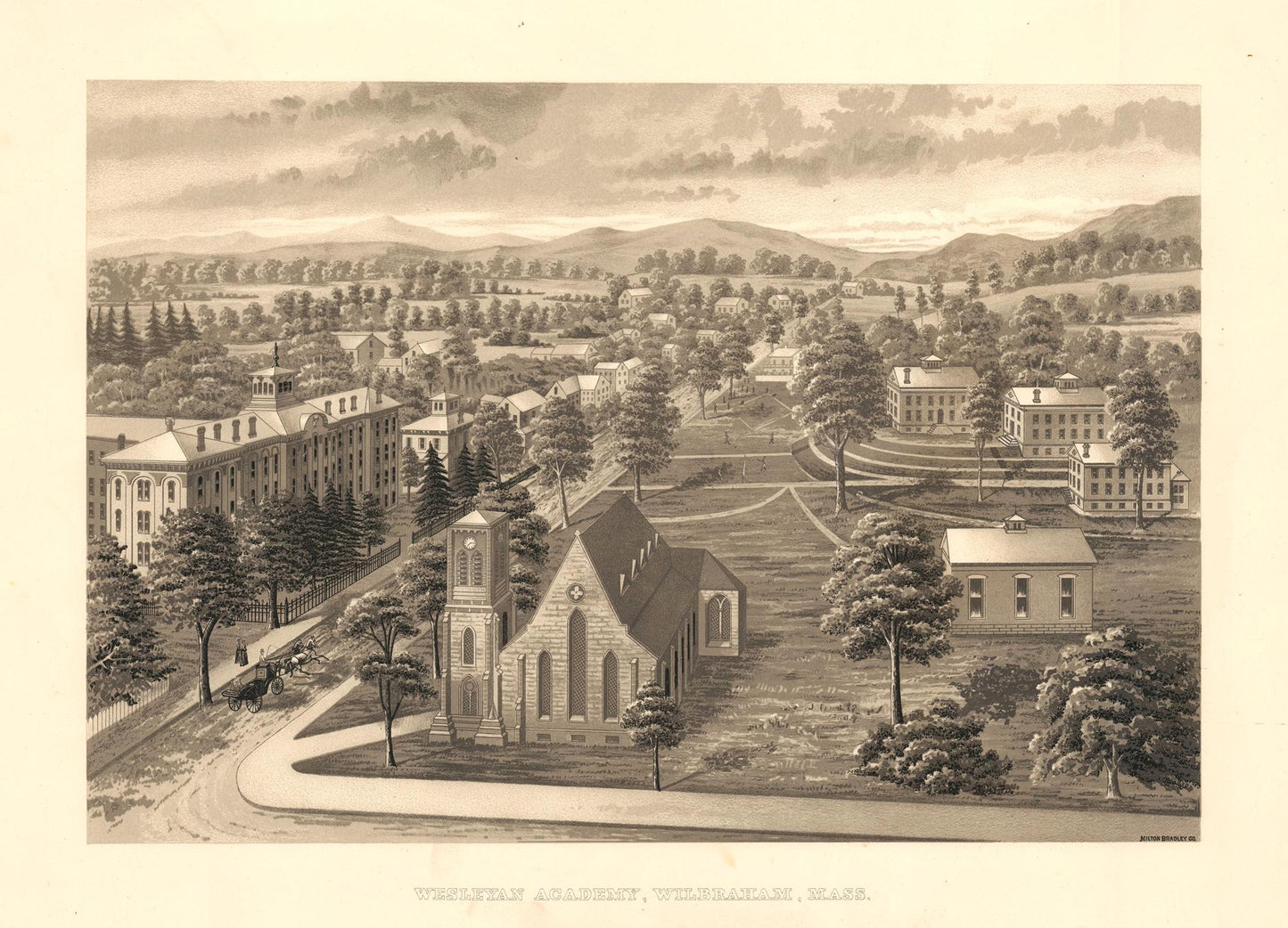 presentation of the engraving reproduction without a frame
