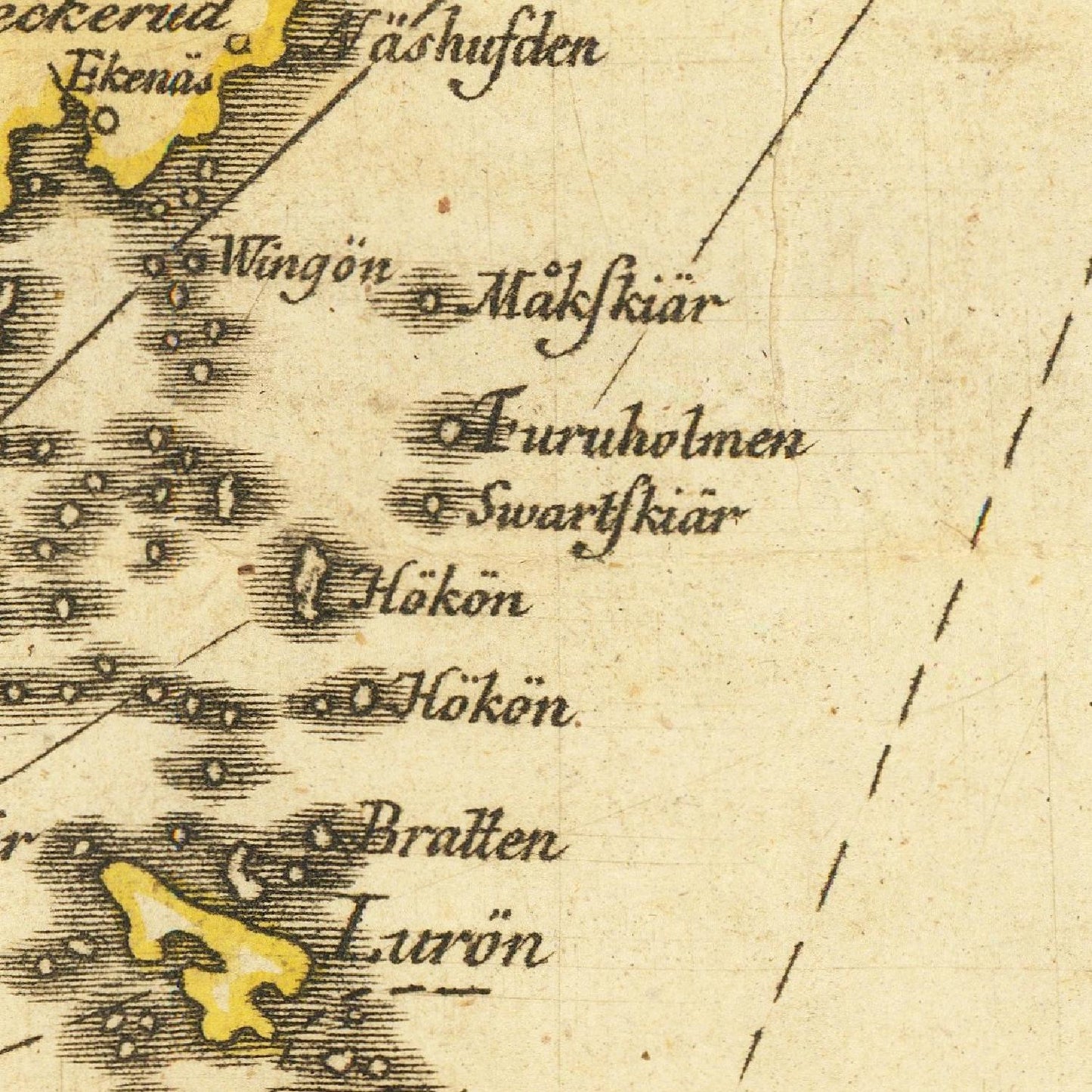 detail of the map from the centre 
