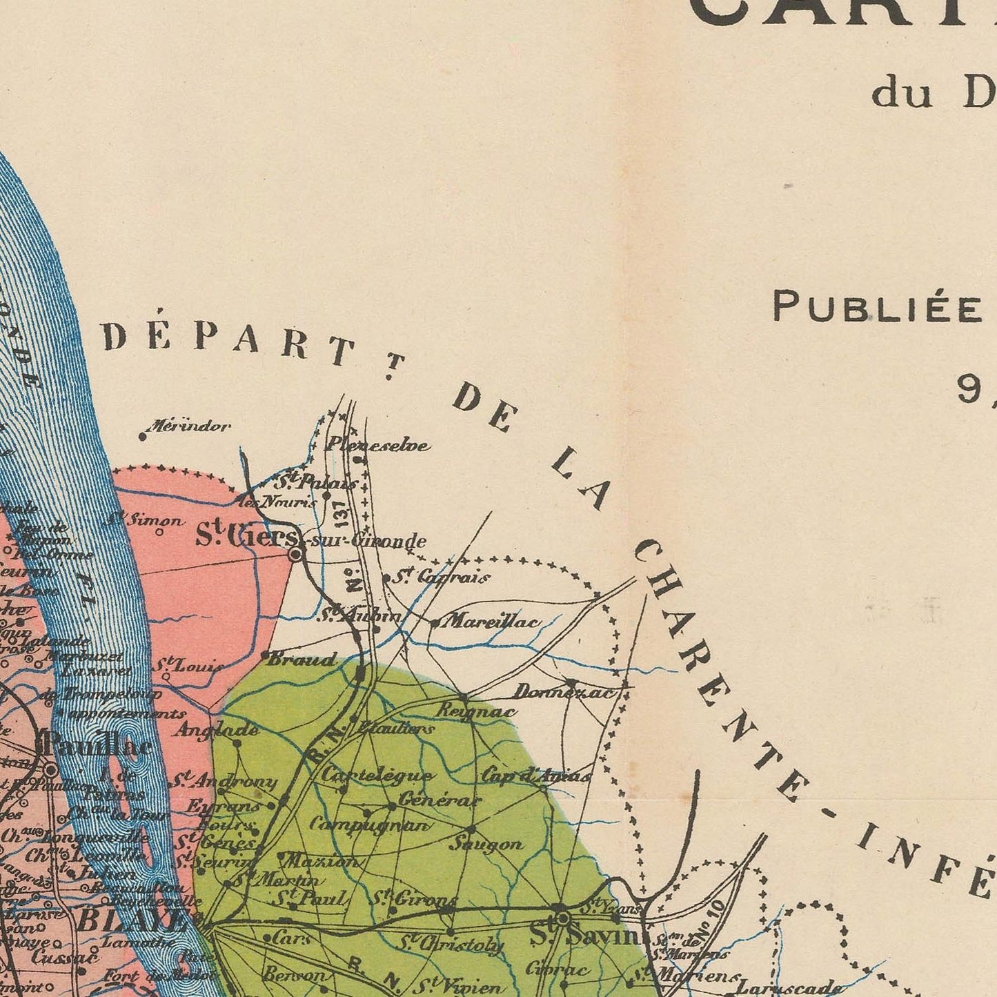 detail of the map from the centre left

