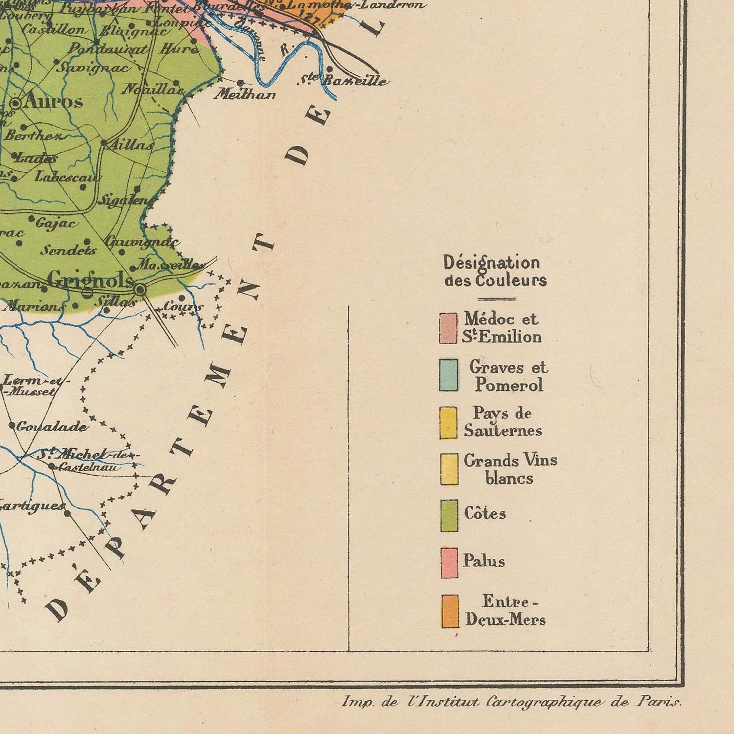 detail of the map from the bottom right corner
