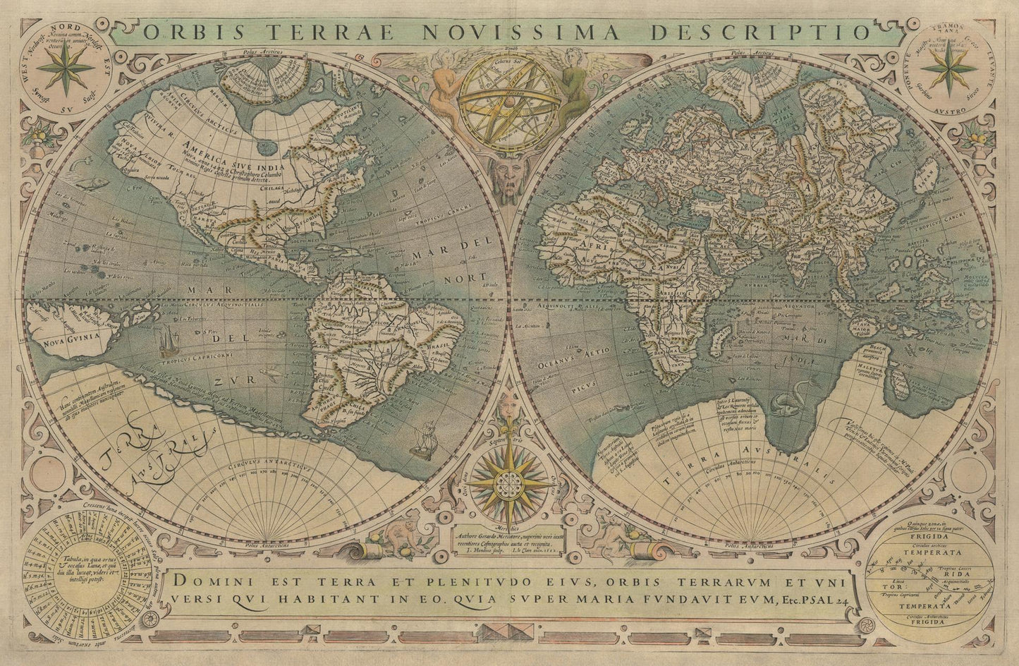 presentation of the map reproduction without a frame
