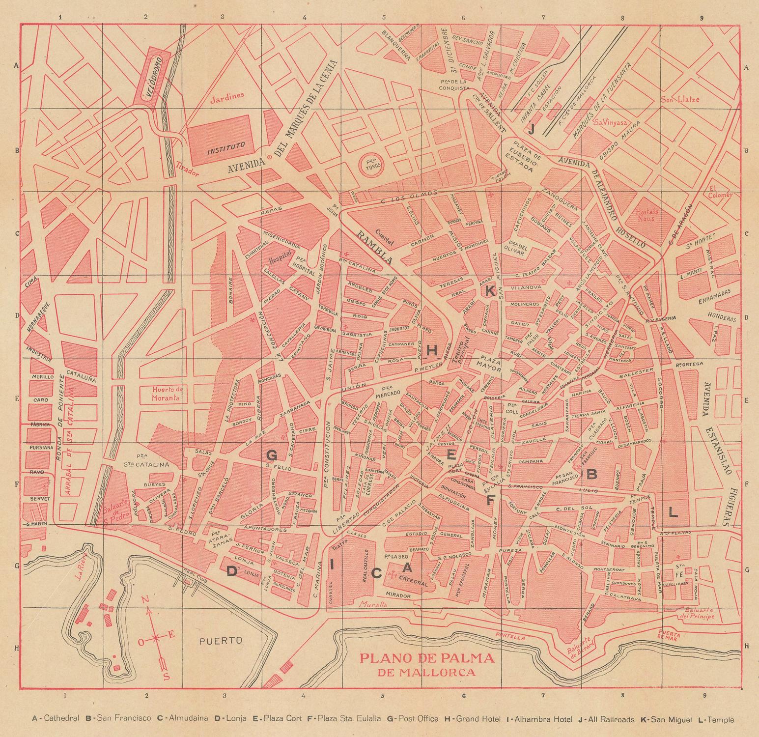 presentation of the map reproduction without a frame
