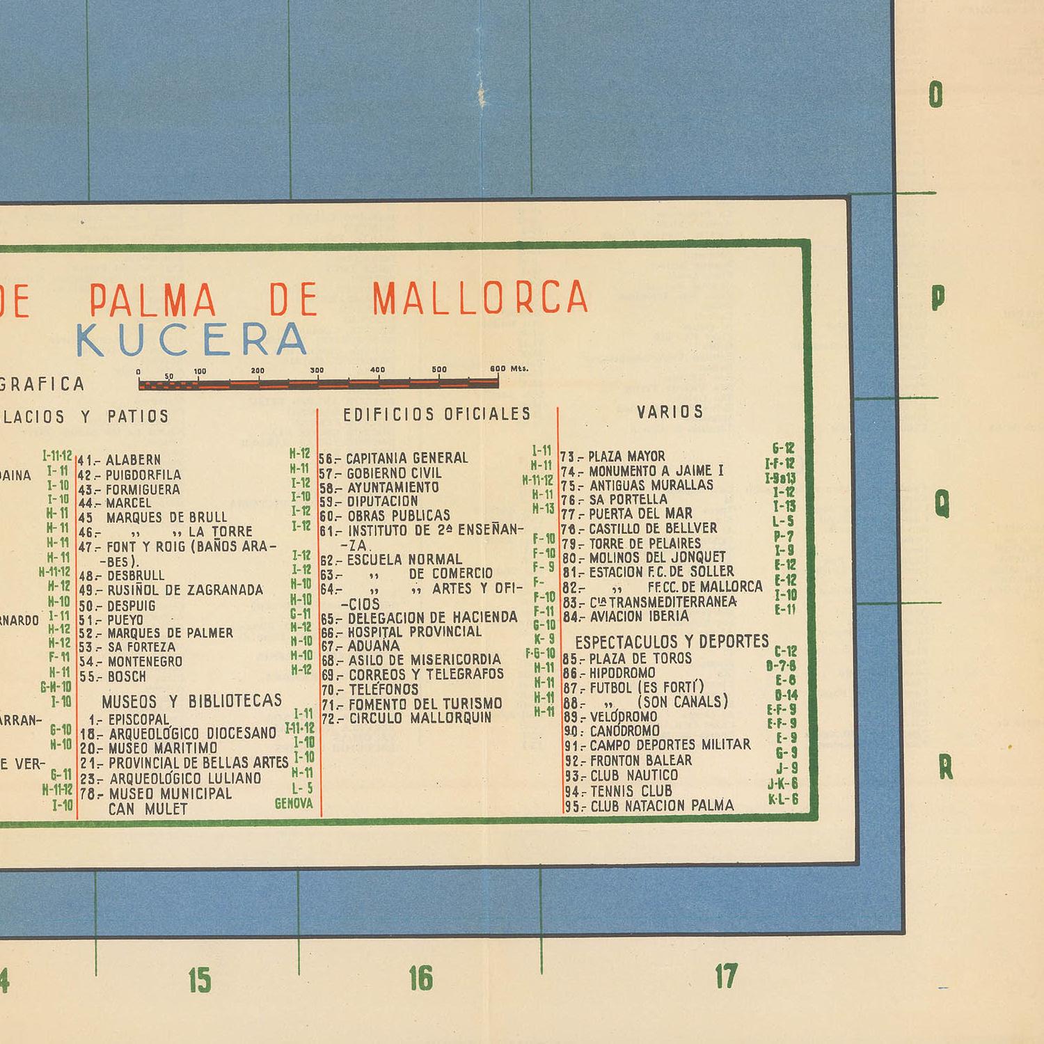 Map or chart with text and numbers on a blue and beige background