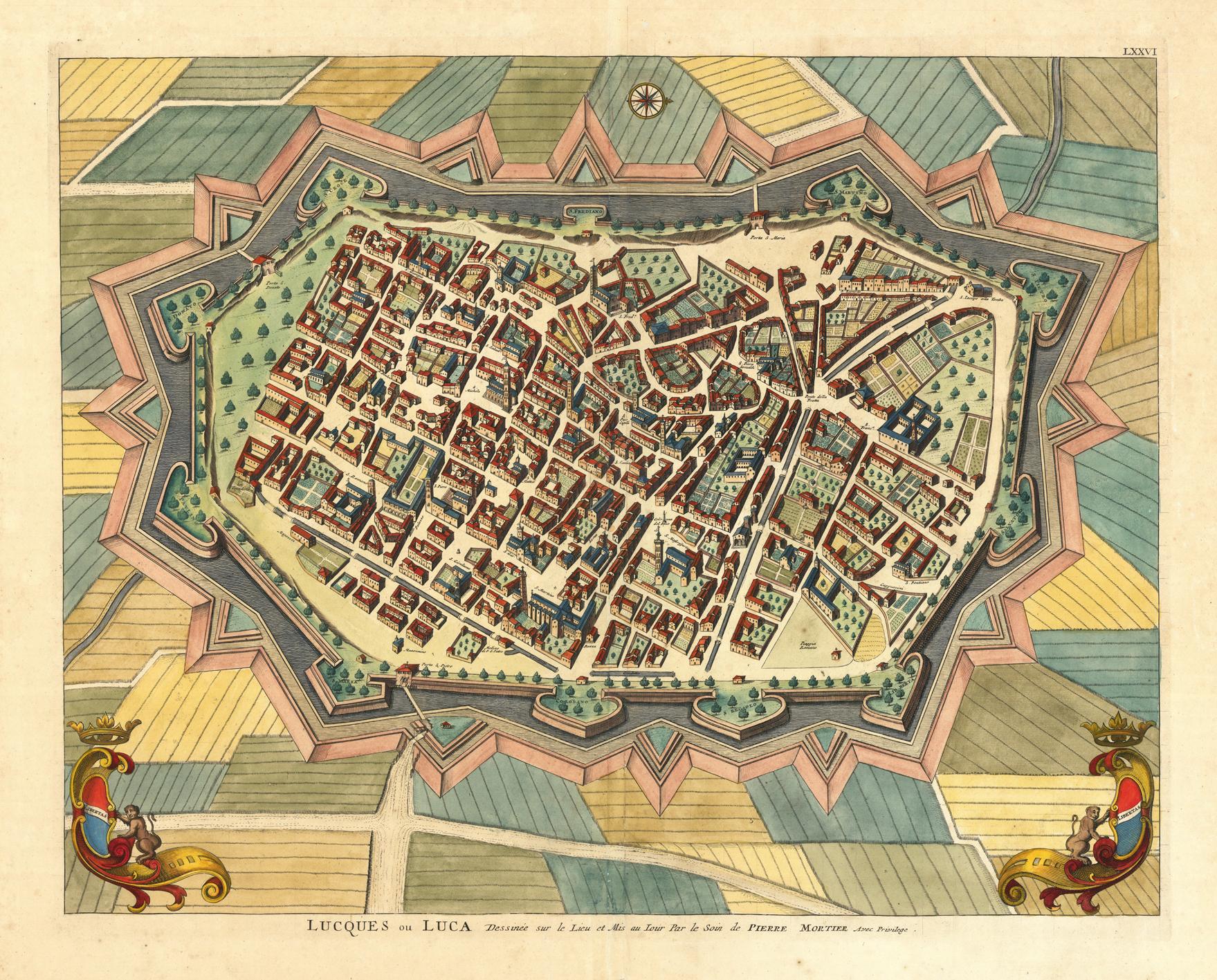 presentation of the map reproduction without a frame

