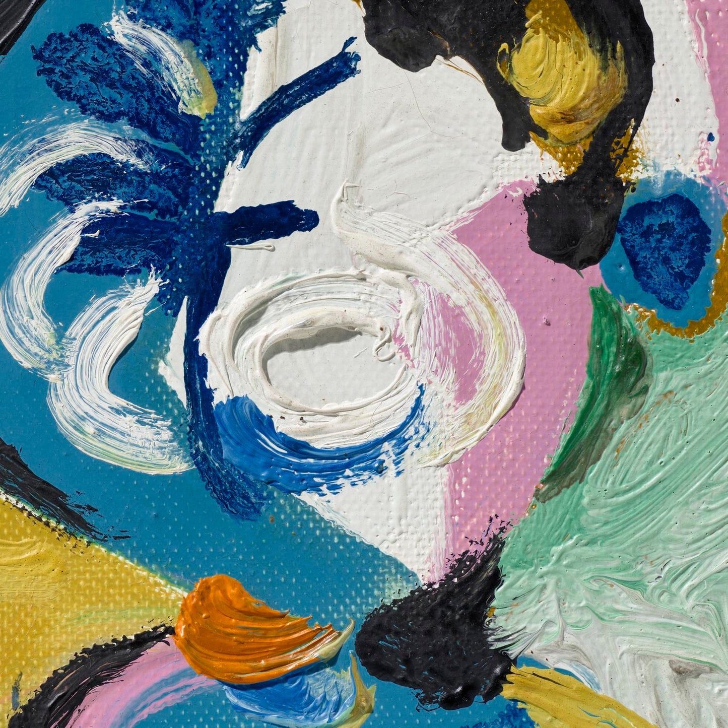 Abstract painting with various colors and textures