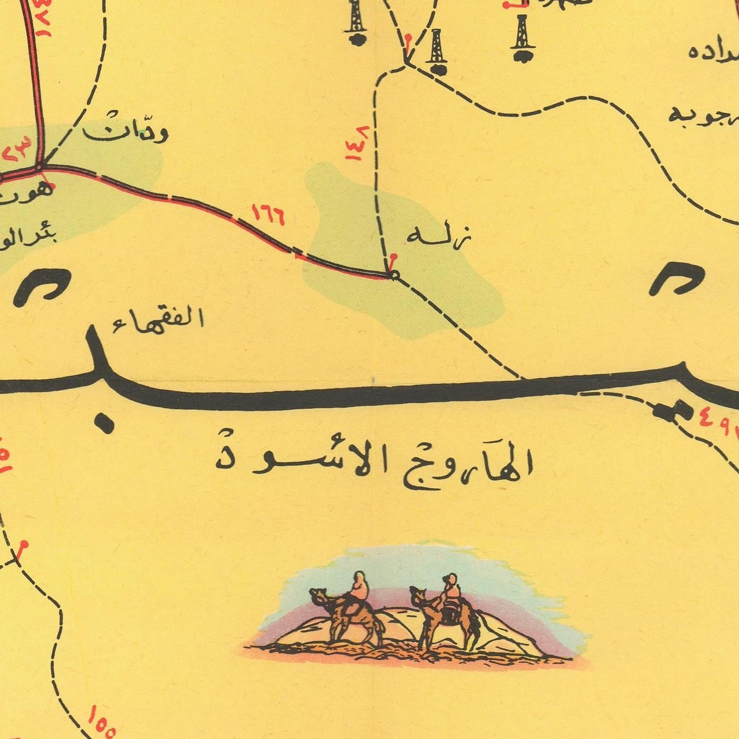 detail of the map from the centre 
