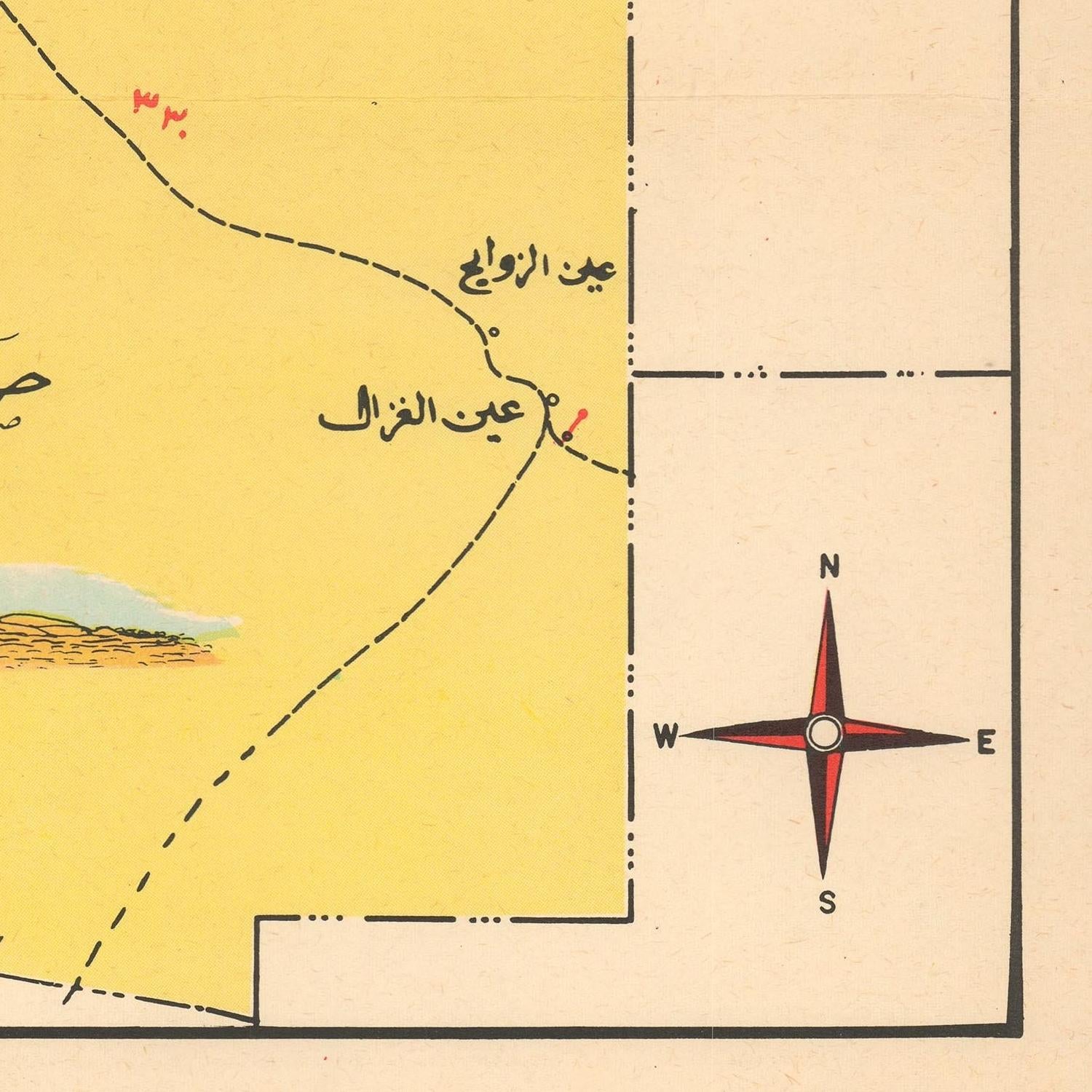 detail of the map from the bottom right corner
